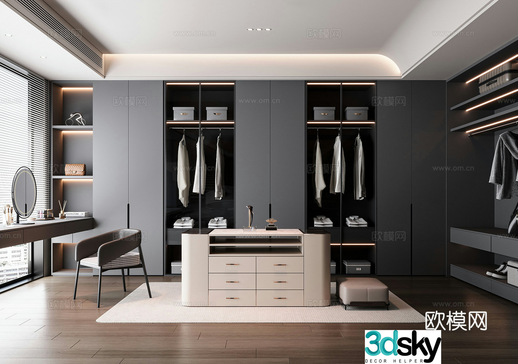 Italian cloakroom 3D model