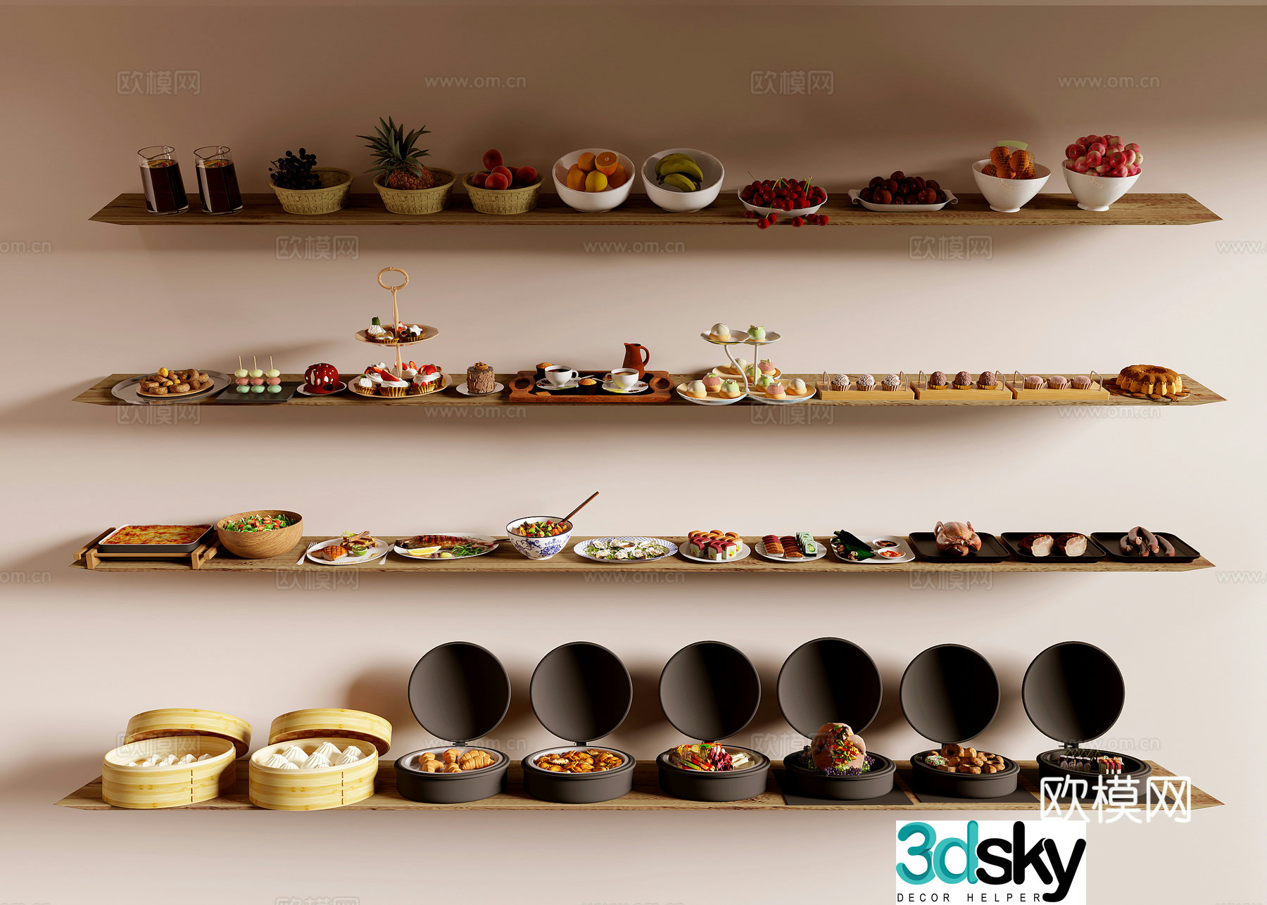 food pastry fruit 3d model