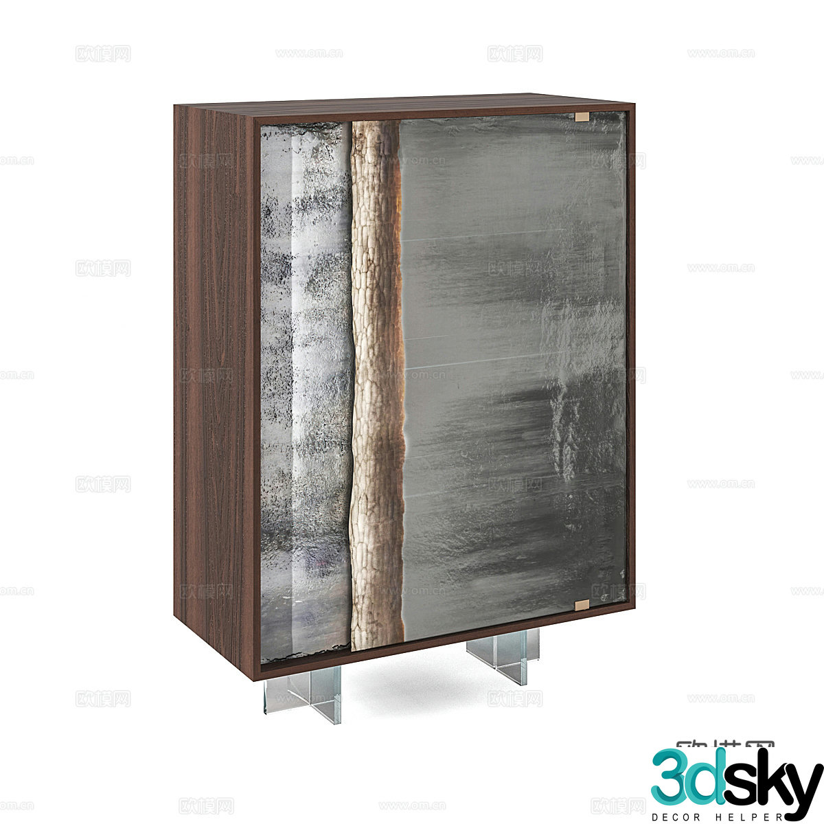 Wabi-sabi entrance cabinet 3d model