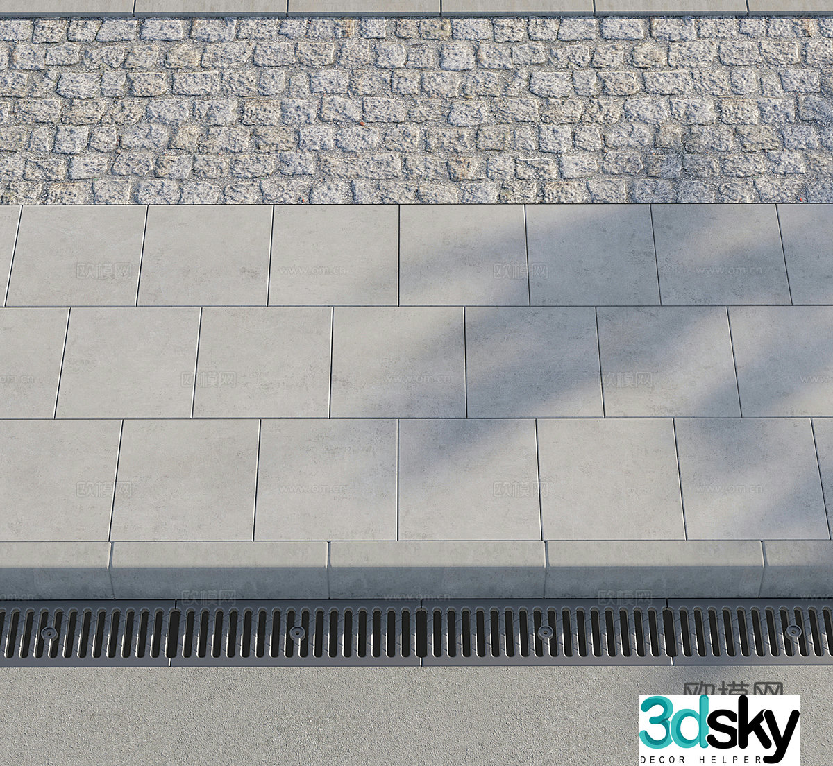Sidewalk outdoor floor drain 3d model