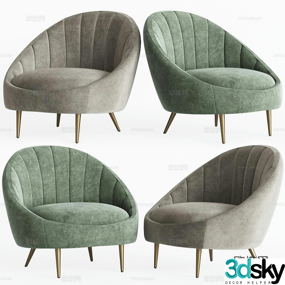 Ether lounge chair sofa chair 3d model