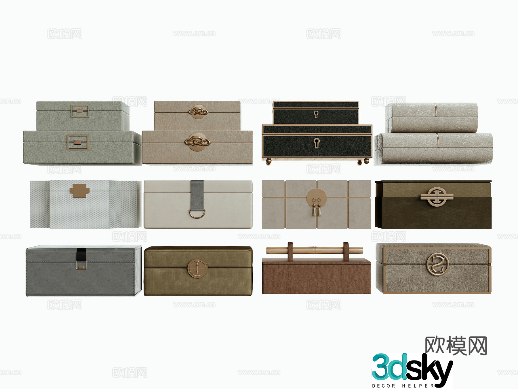 New Chinese jewelry box 3d model