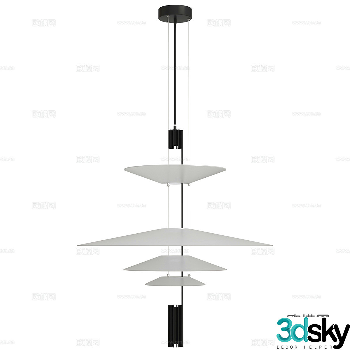 Modern minimalist chandelier dining room chandelier living room chandelier 3d model