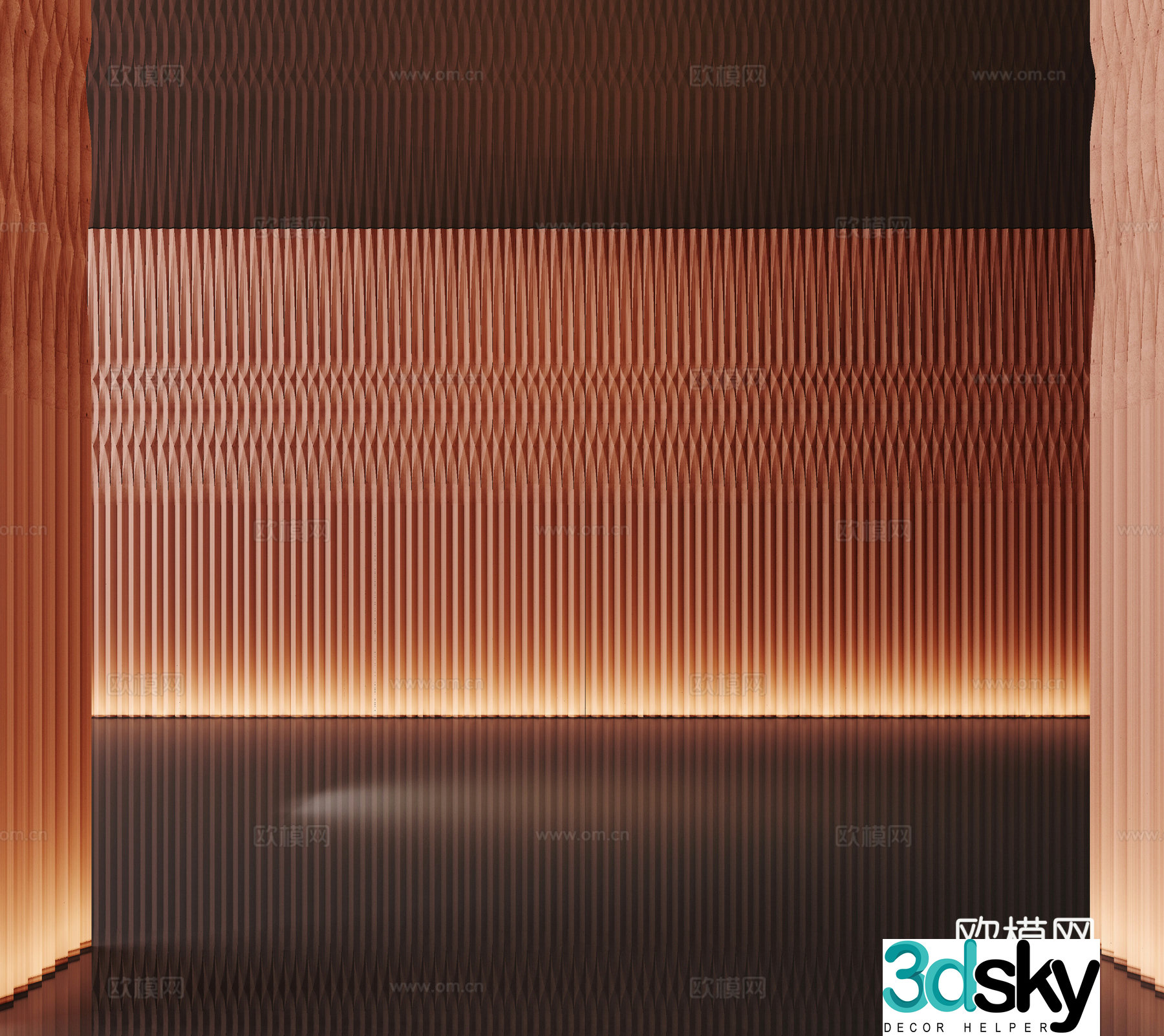 Grid background wall 3d model
