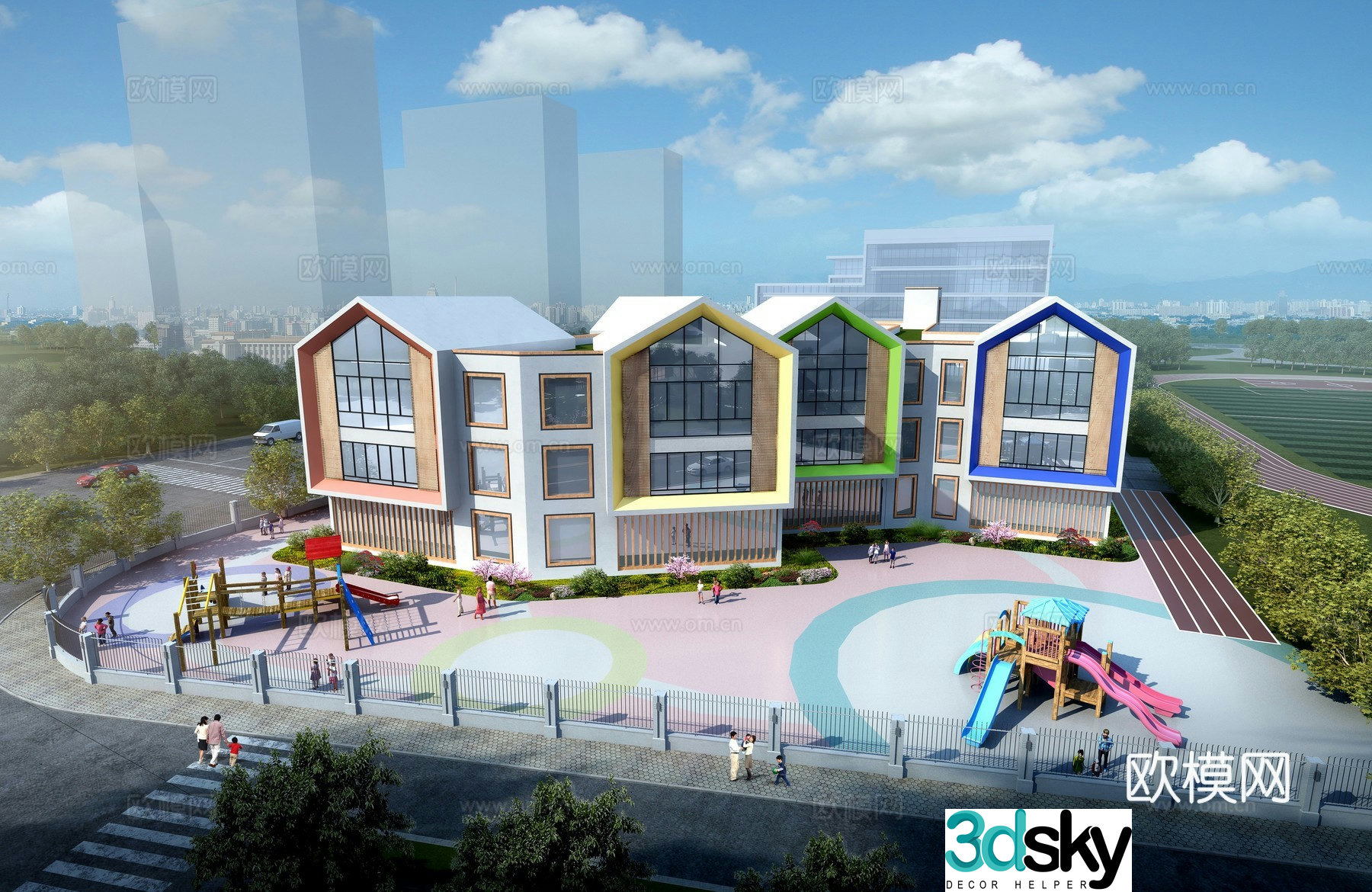 Kindergarten appearance 3D model