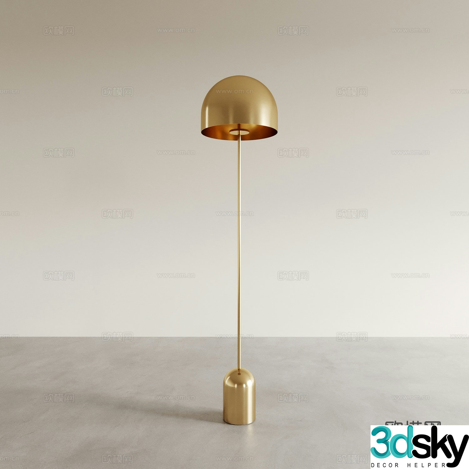 Light luxury floor lamp 3D model
