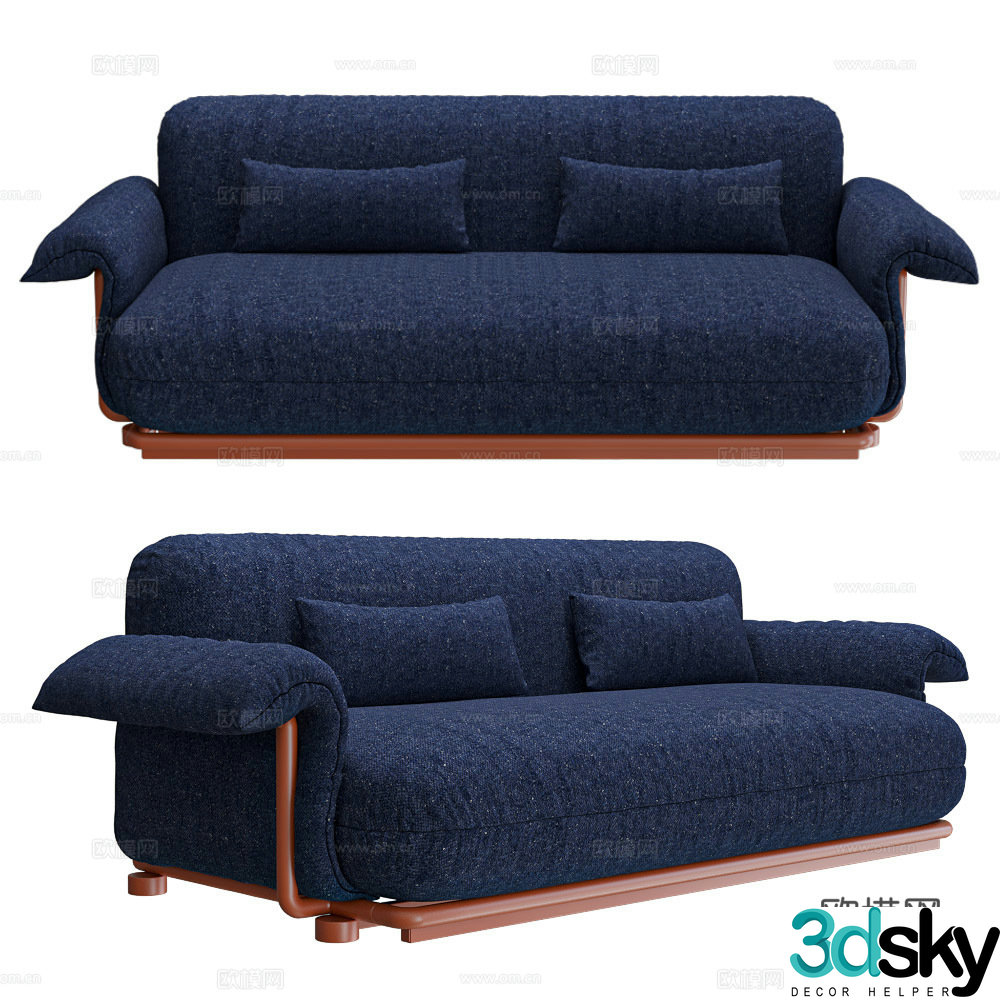 Double sofa 3d model