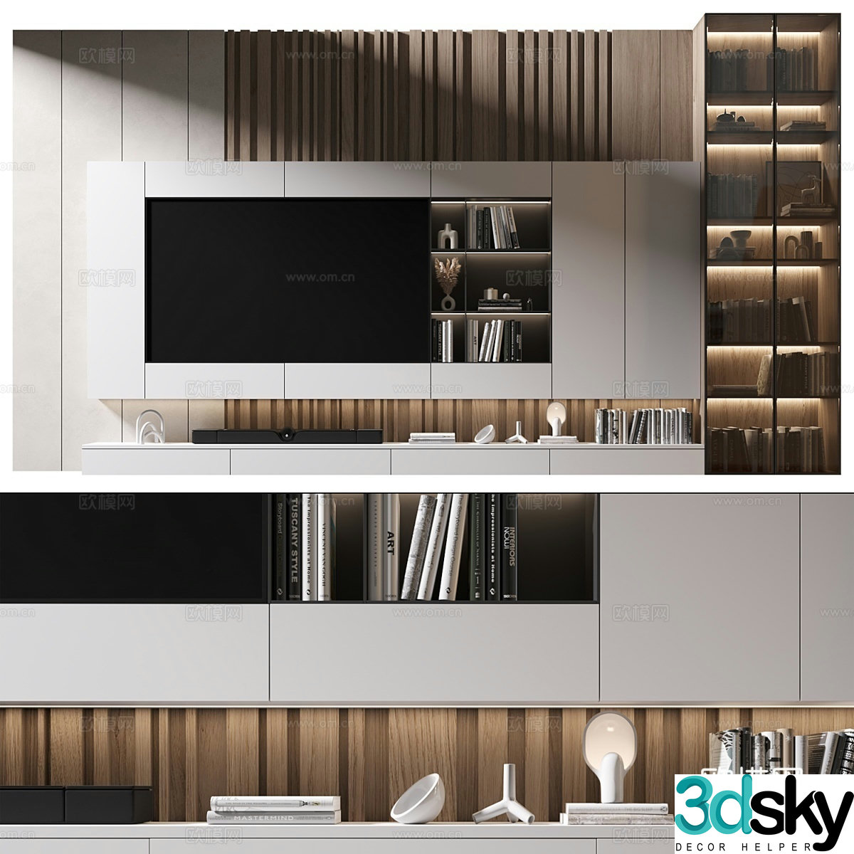 Modern TV background wall TV wall 3D model