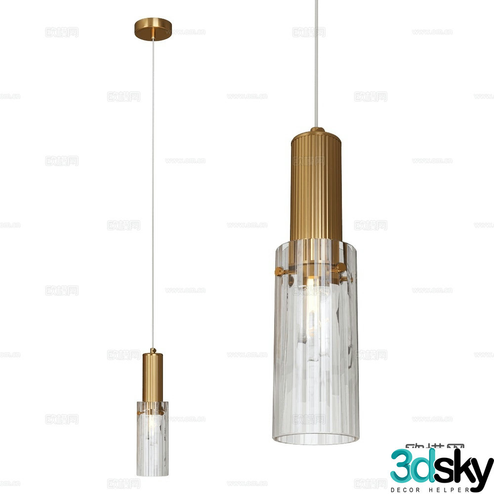 Stilfort glass chandelier 3d model