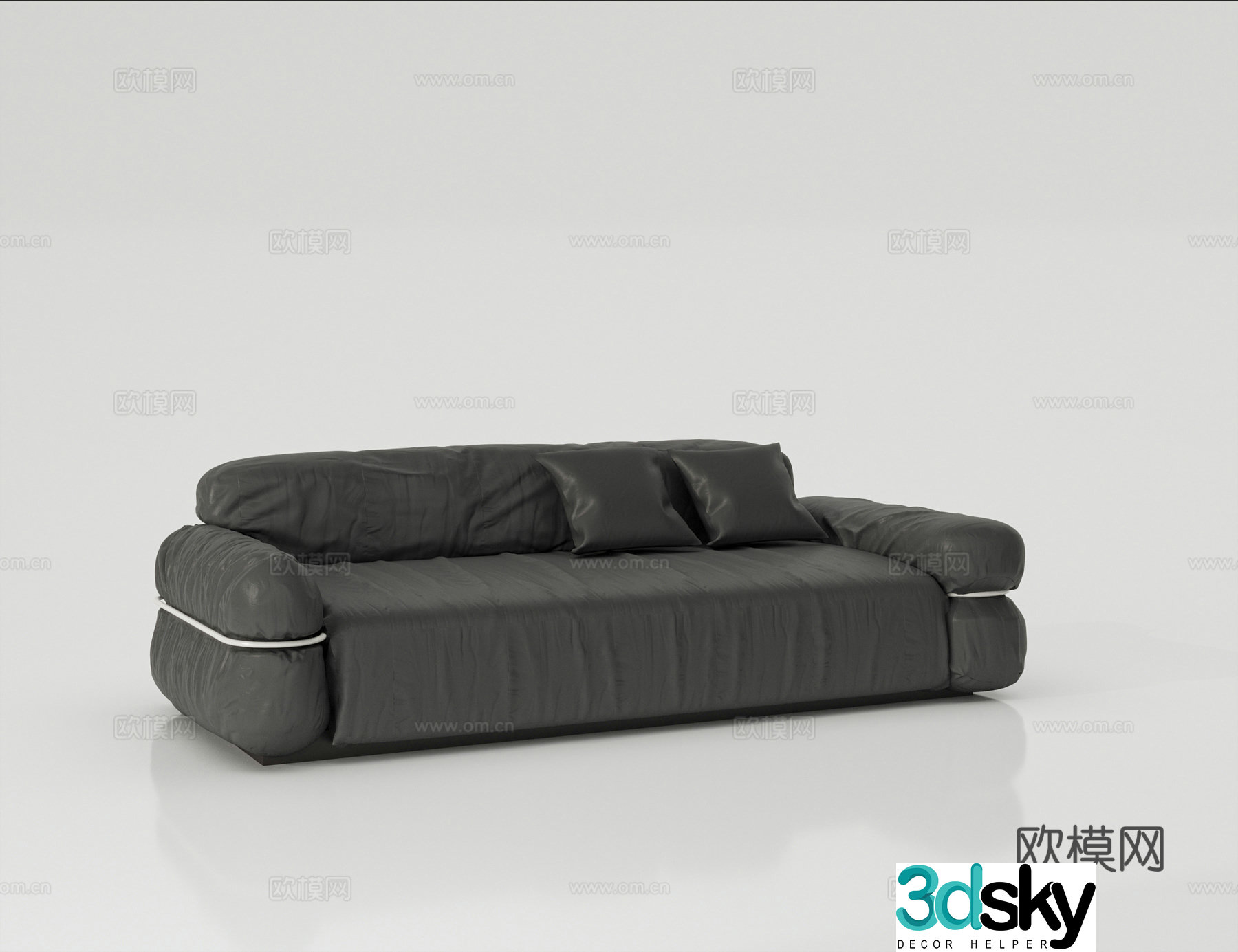 Modern multi-seater sofa 3d model