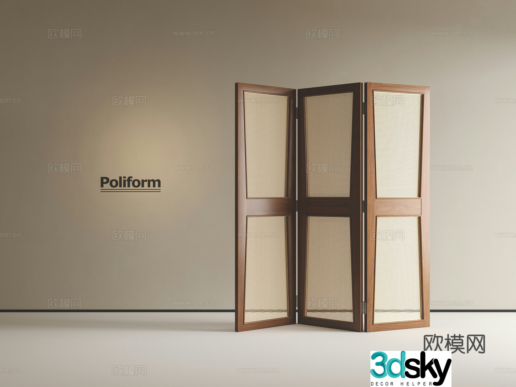 Medieval style screen 3d model