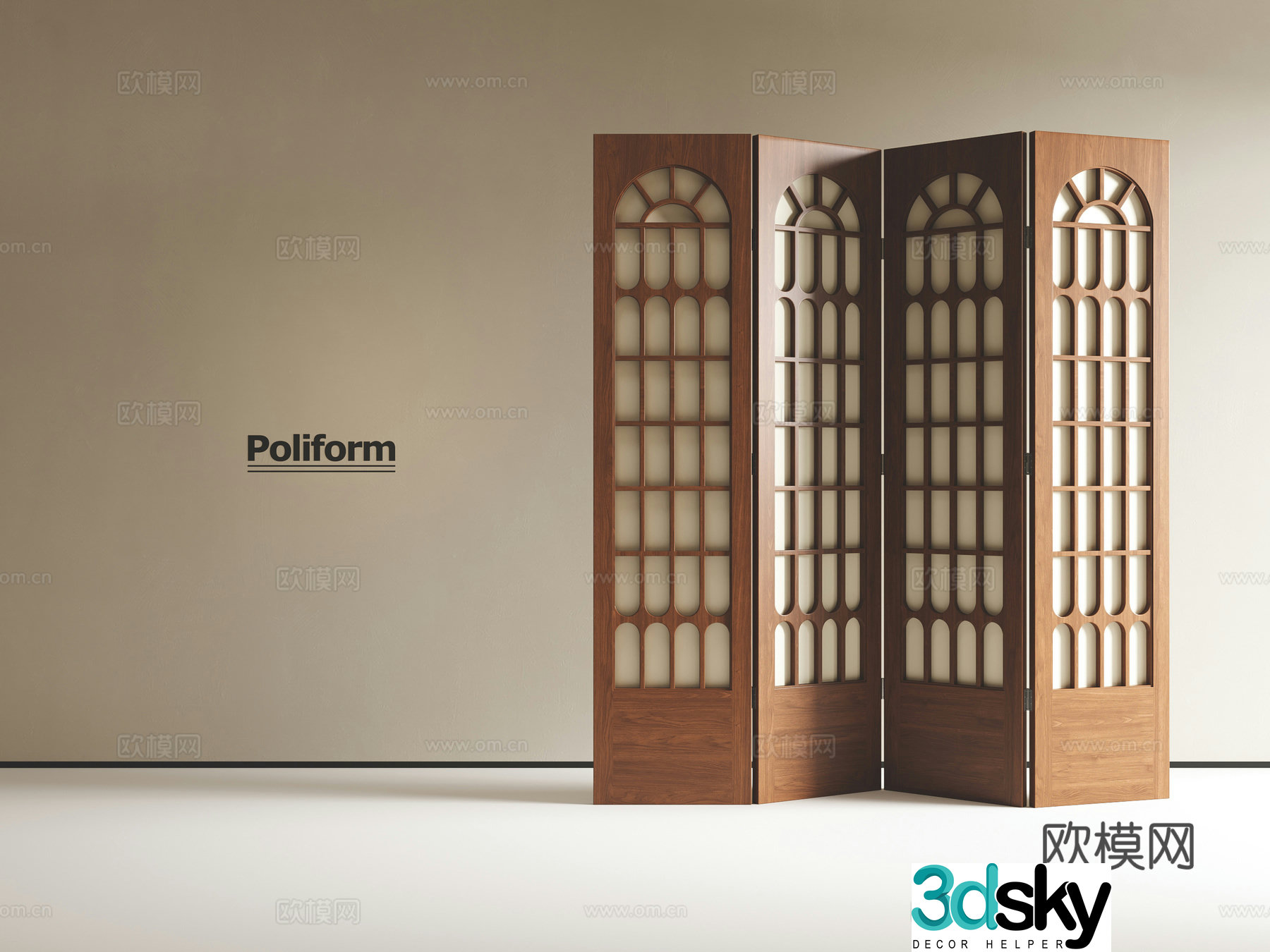Medieval style screen 3d model