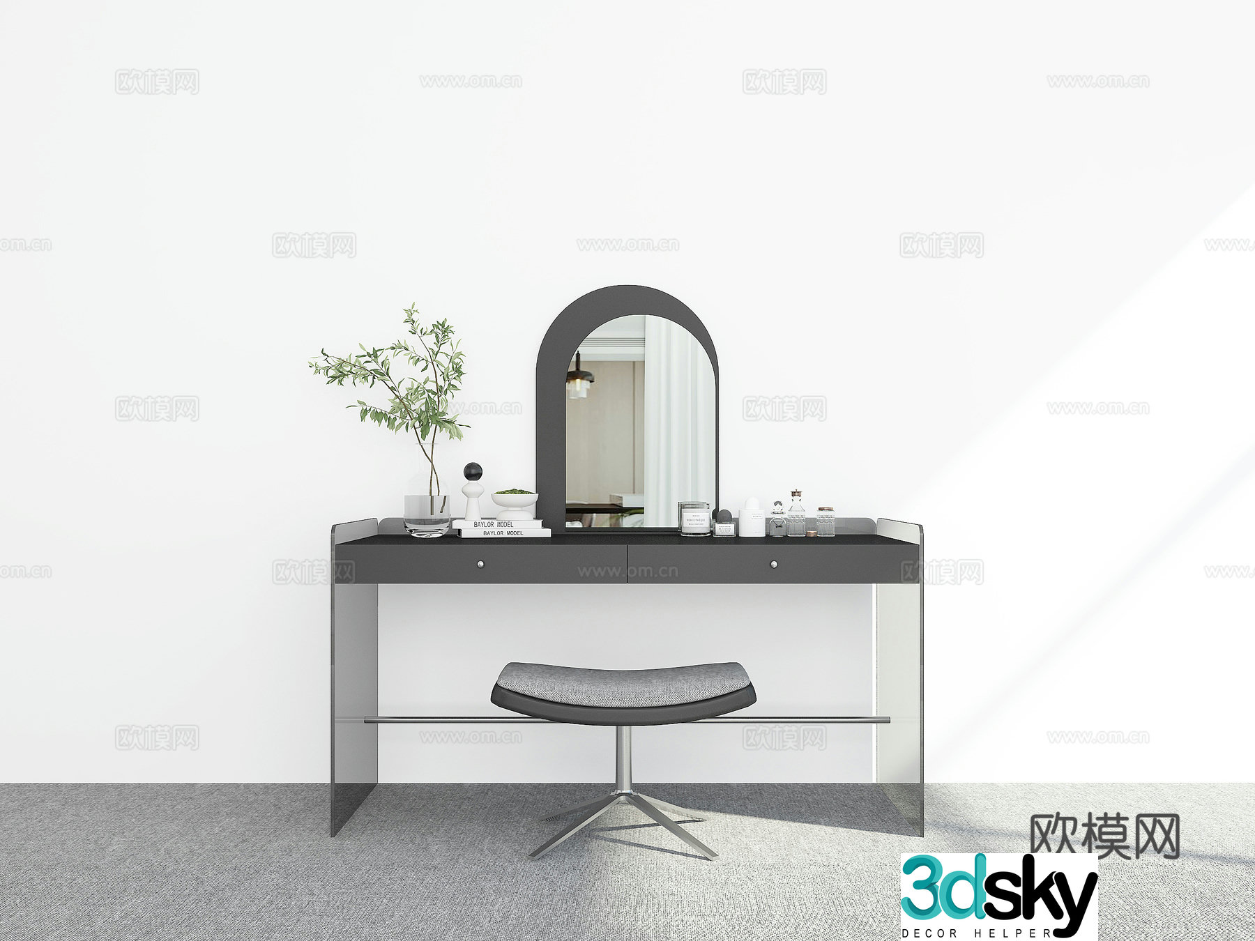 Modern dressing table 3d model