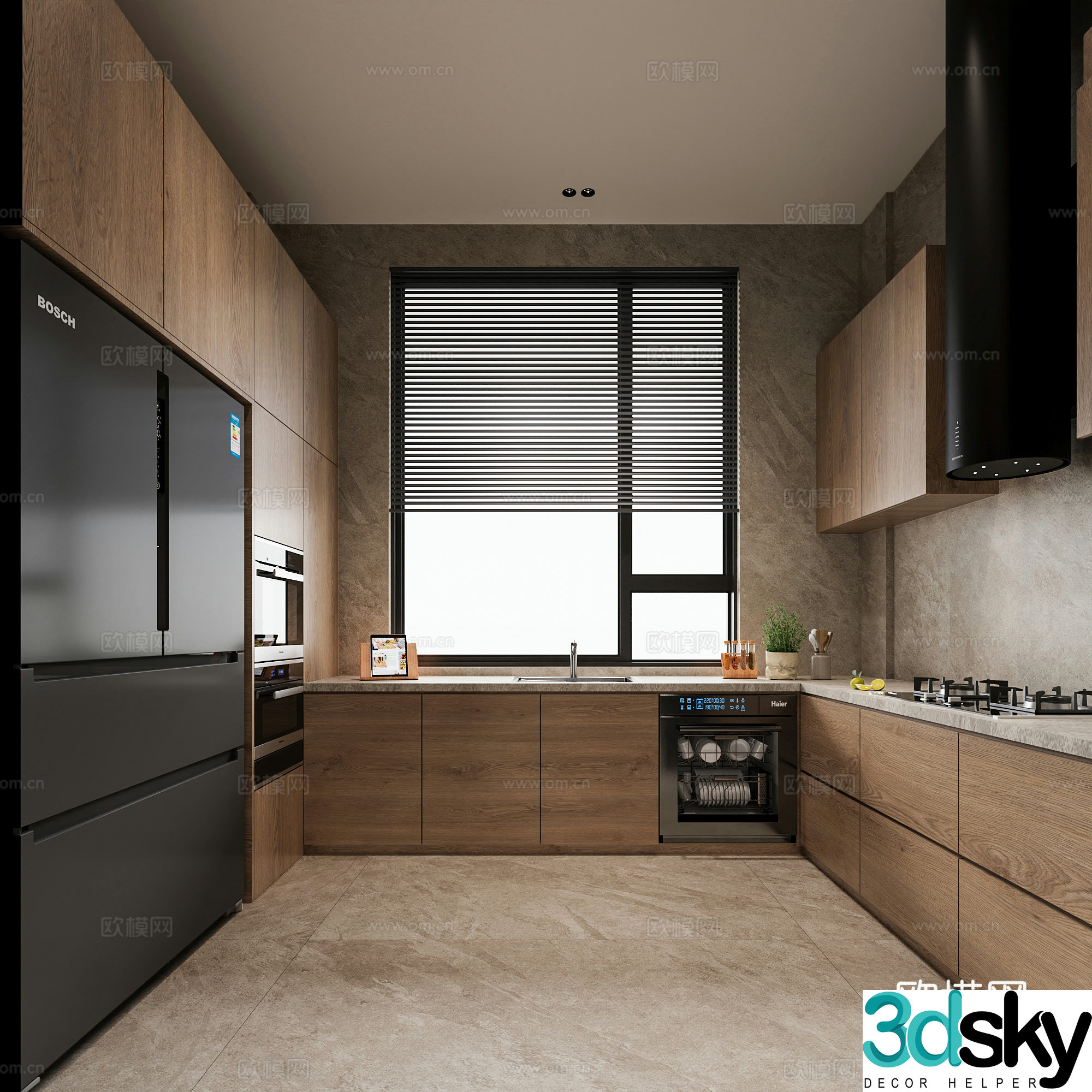 Modern kitchen 3d model