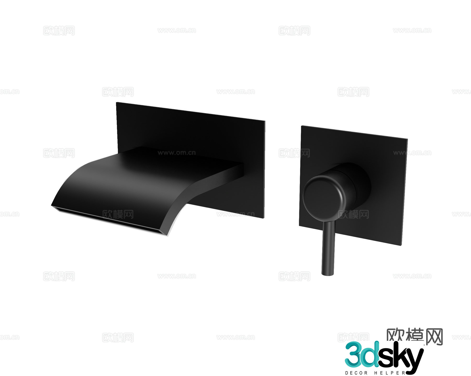 modern faucet bath faucet 3d model