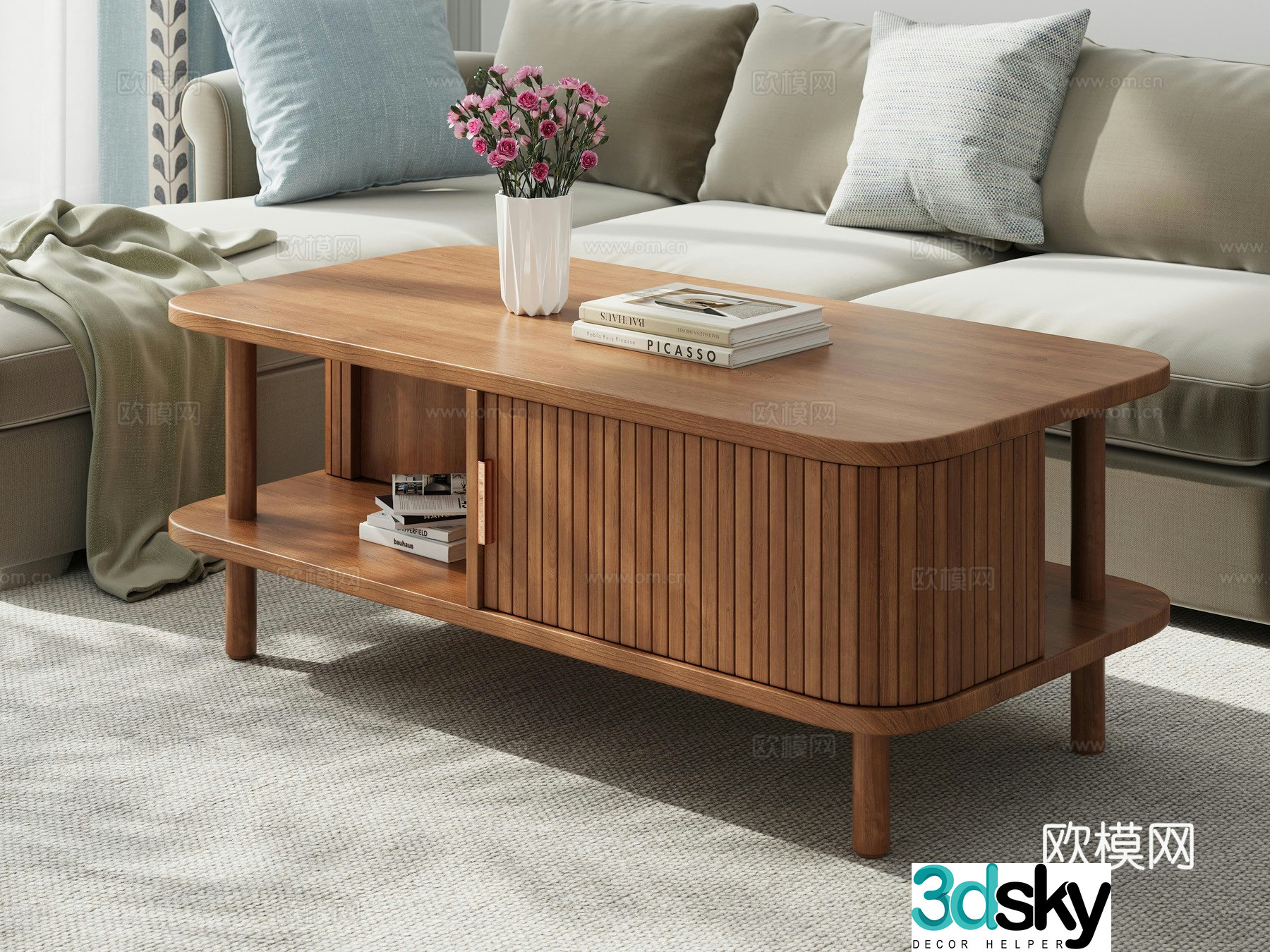 Medieval style coffee table 3D model