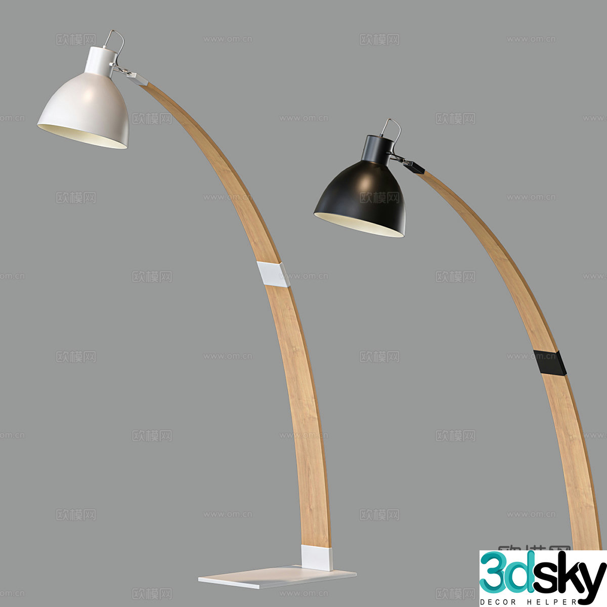 Nordic simple floor lamp 3d model