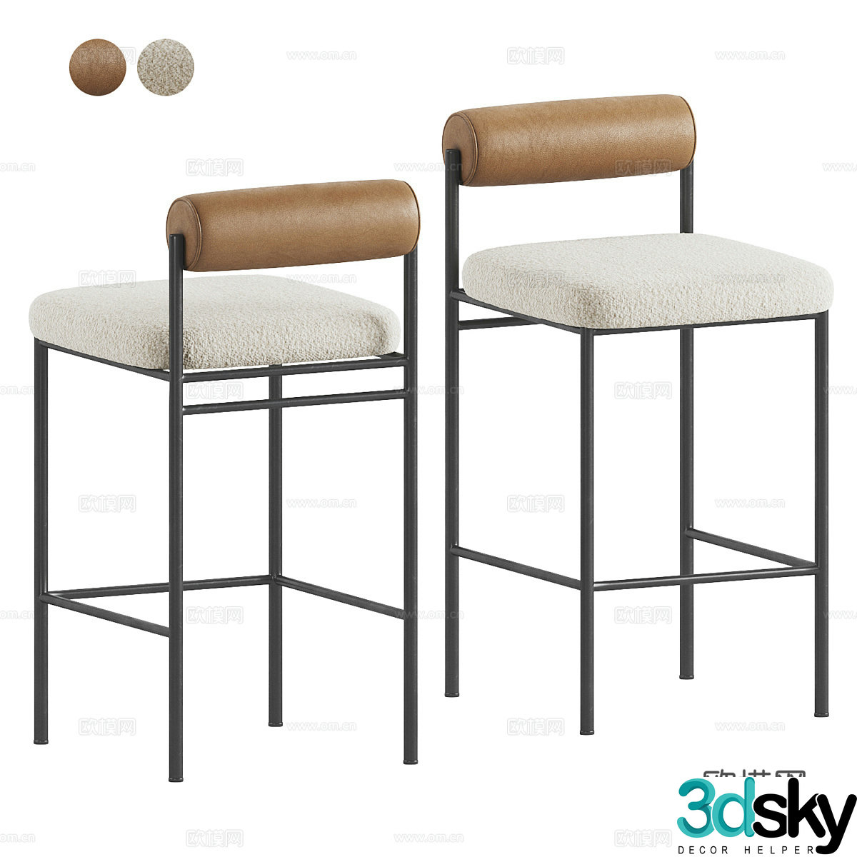 bar stool bar stool high stool 3d model