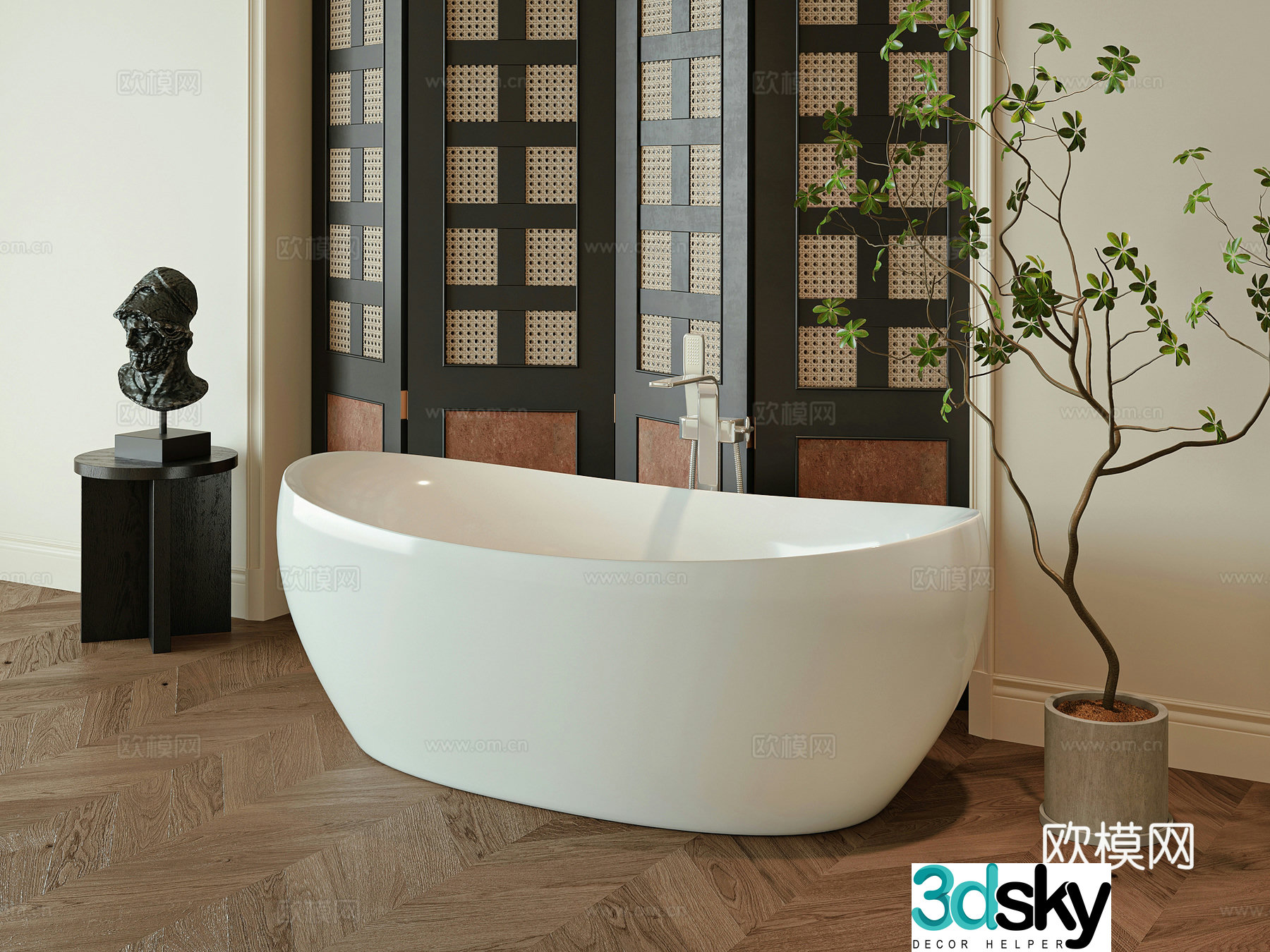Modern bathtub 3d model