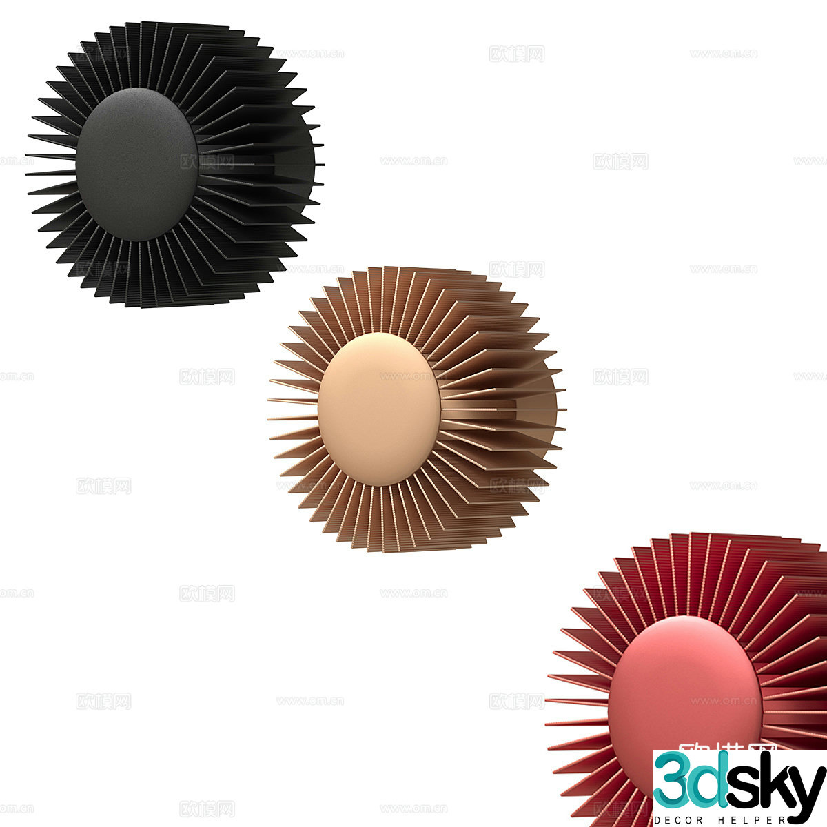 Modern minimalist wall lamp 3d model