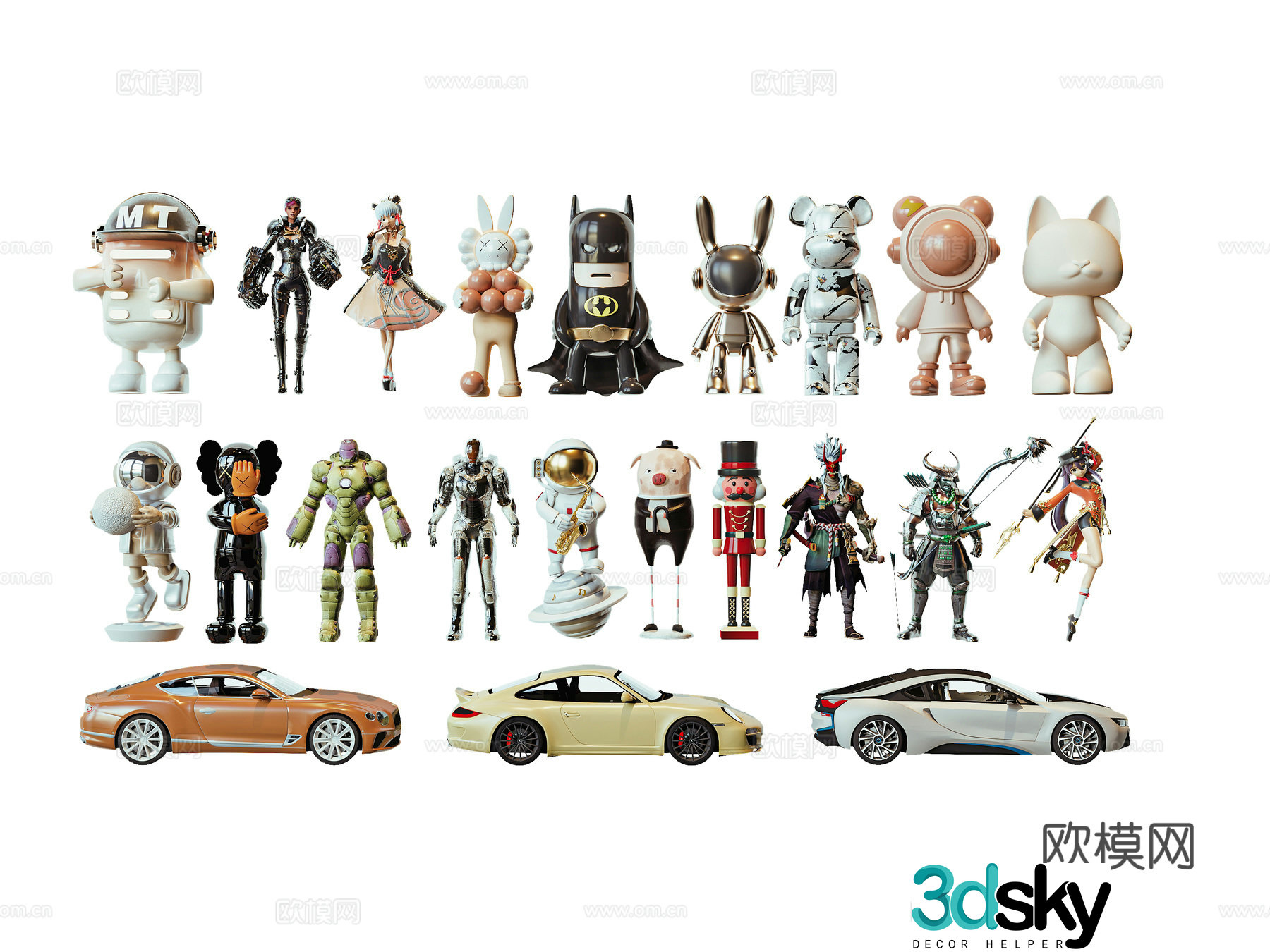 Modern Toy Figure Doll 3D Model