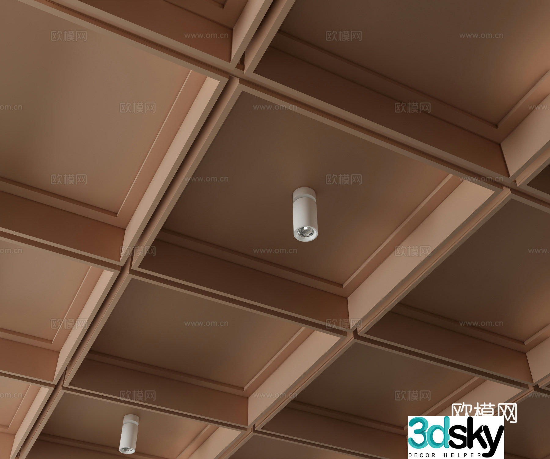 Modern geometric ceiling tooling ceiling square ceiling 3D model