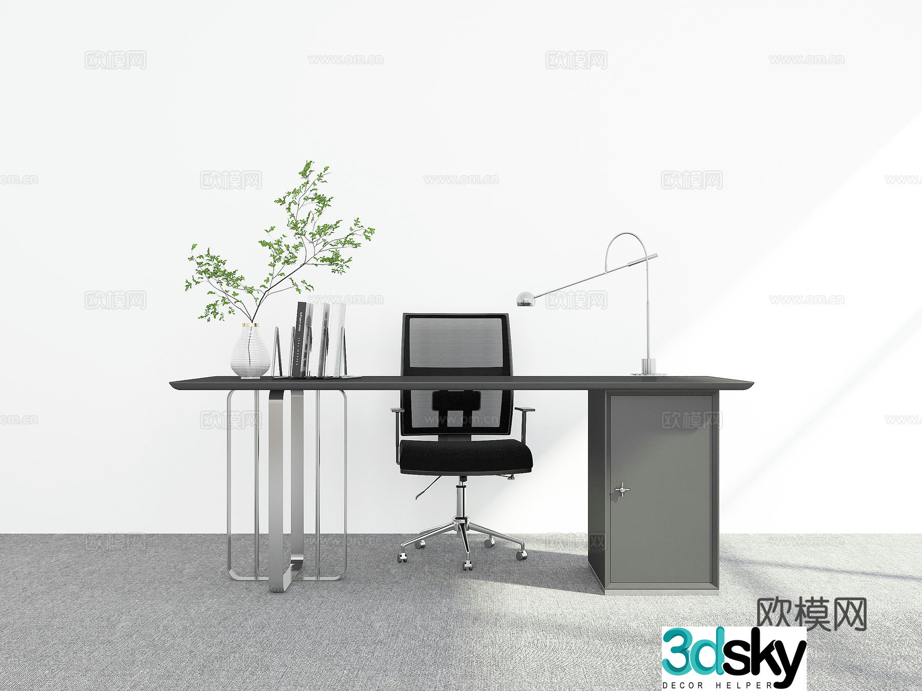 Modern desk 3d model
