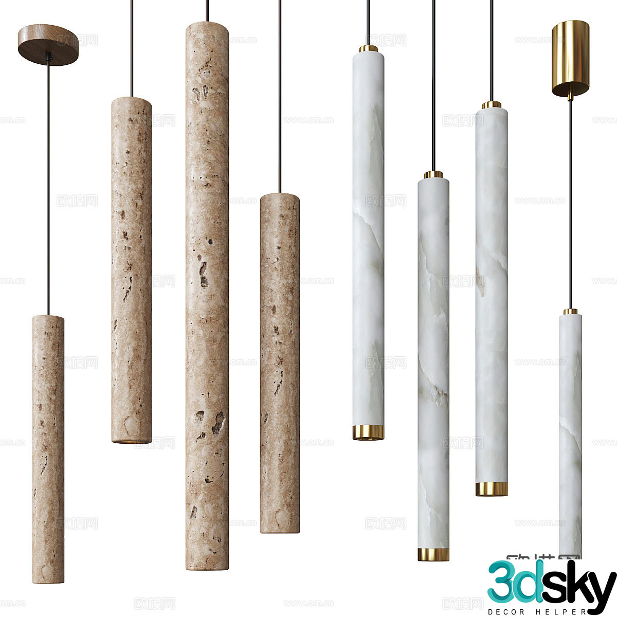 New Chinese style chandelier 3d model