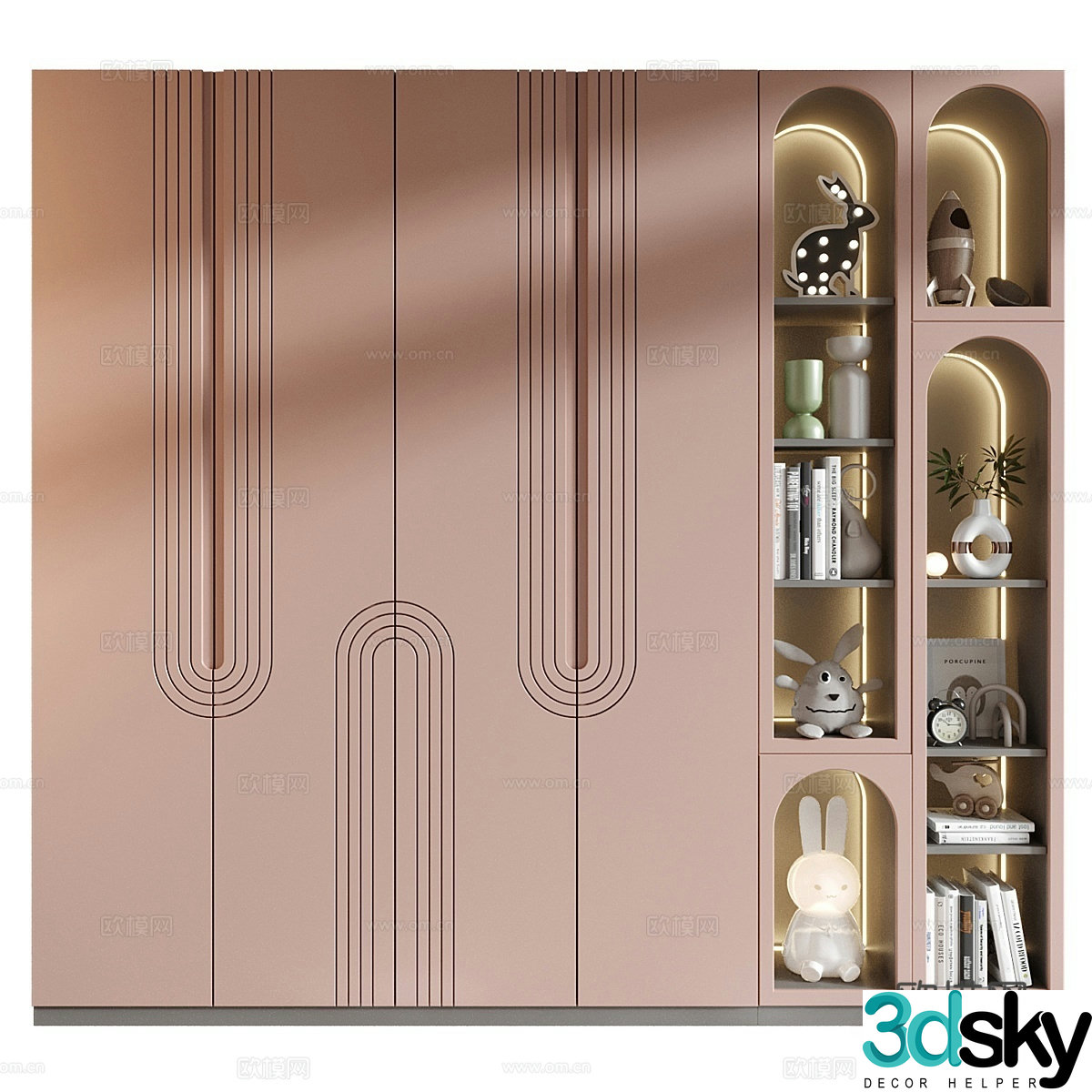 Modern children’s wardrobe 3d model