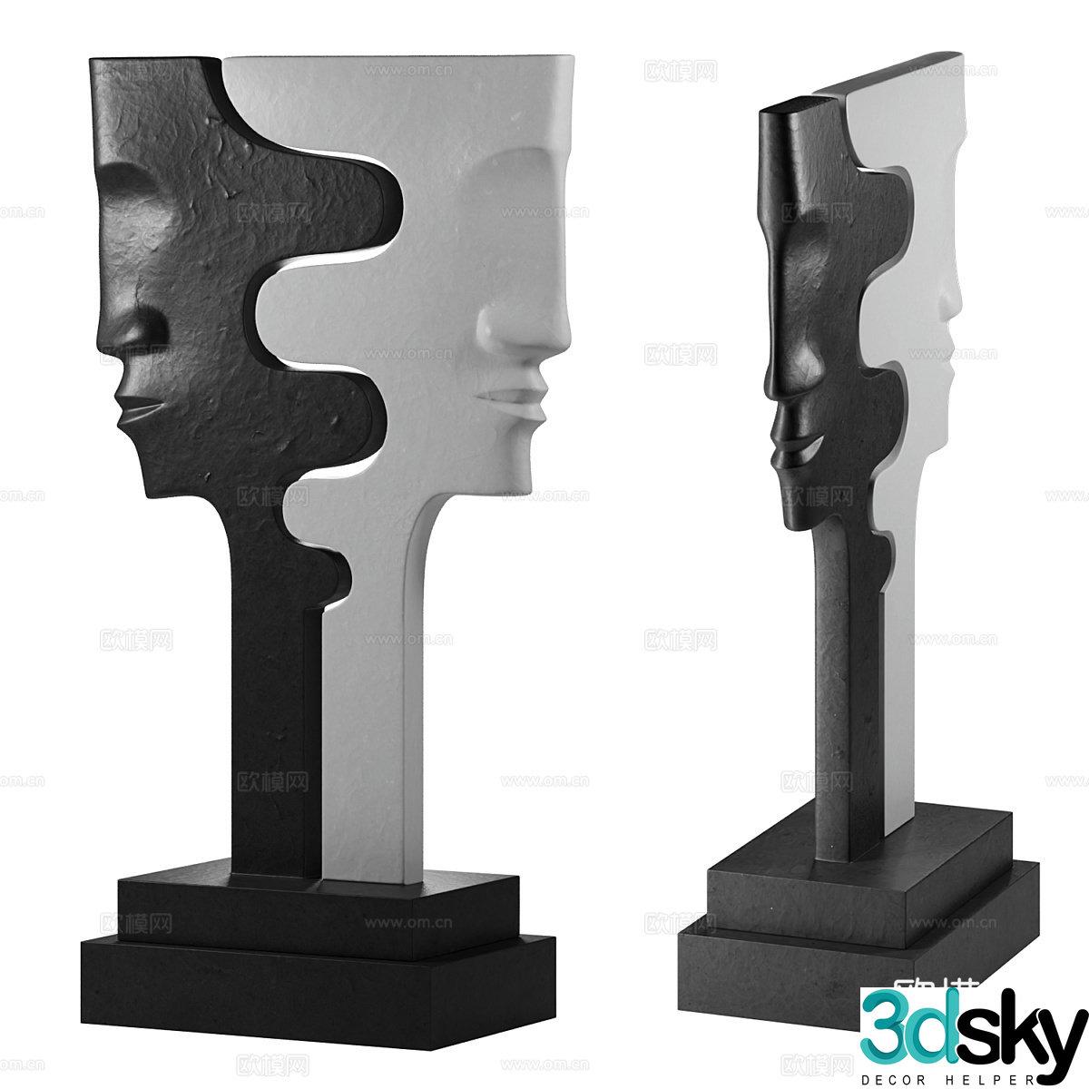 Modern art sculpture ornaments 3D model