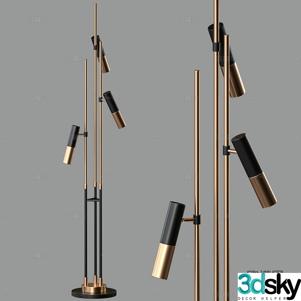 Light luxury floor lamp 3D model