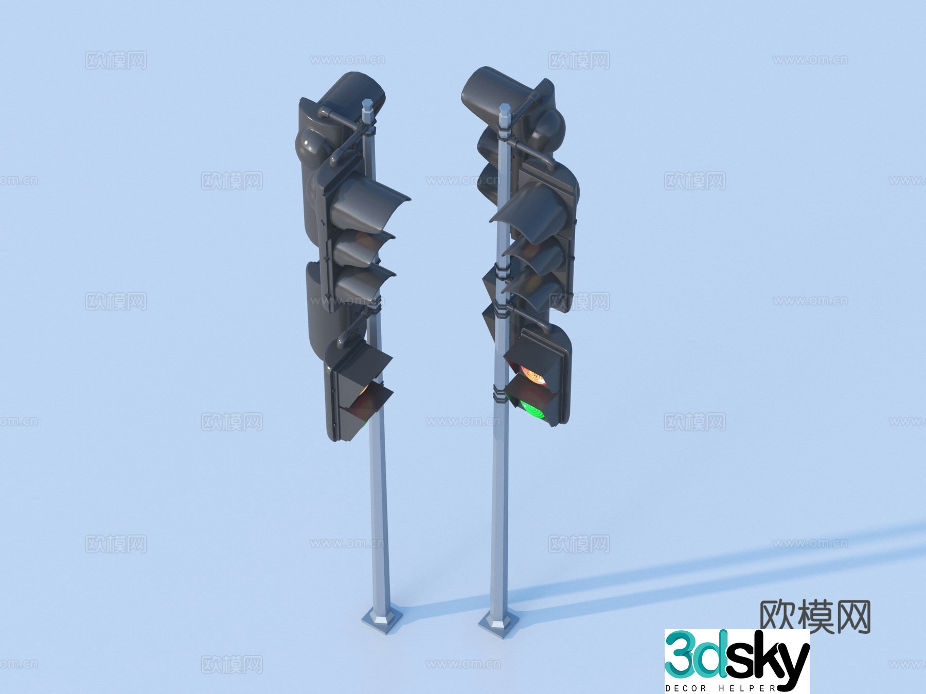 traffic light traffic light indicator 3d model