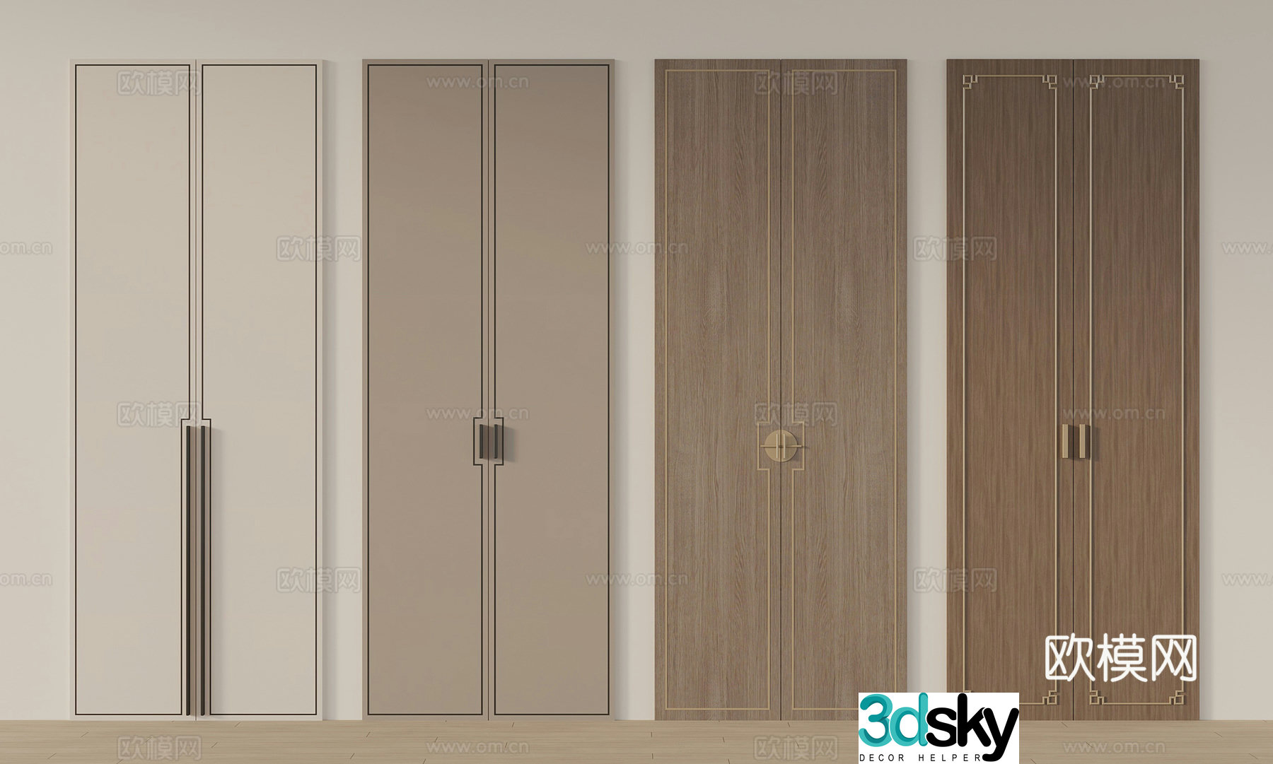 New Chinese style cabinet door door panel 3D model