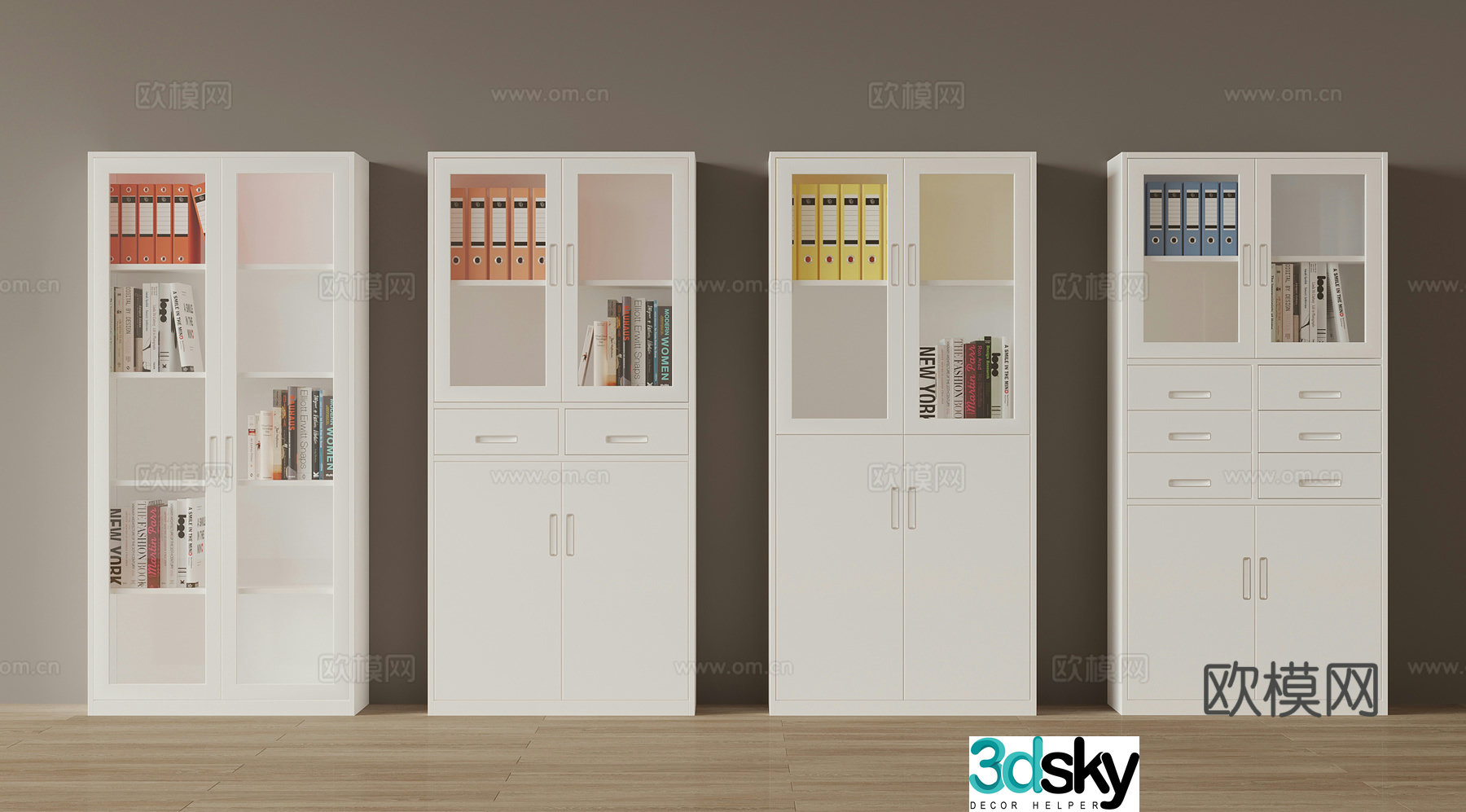 Modern file cabinet office cabinet iron cabinet 3d model