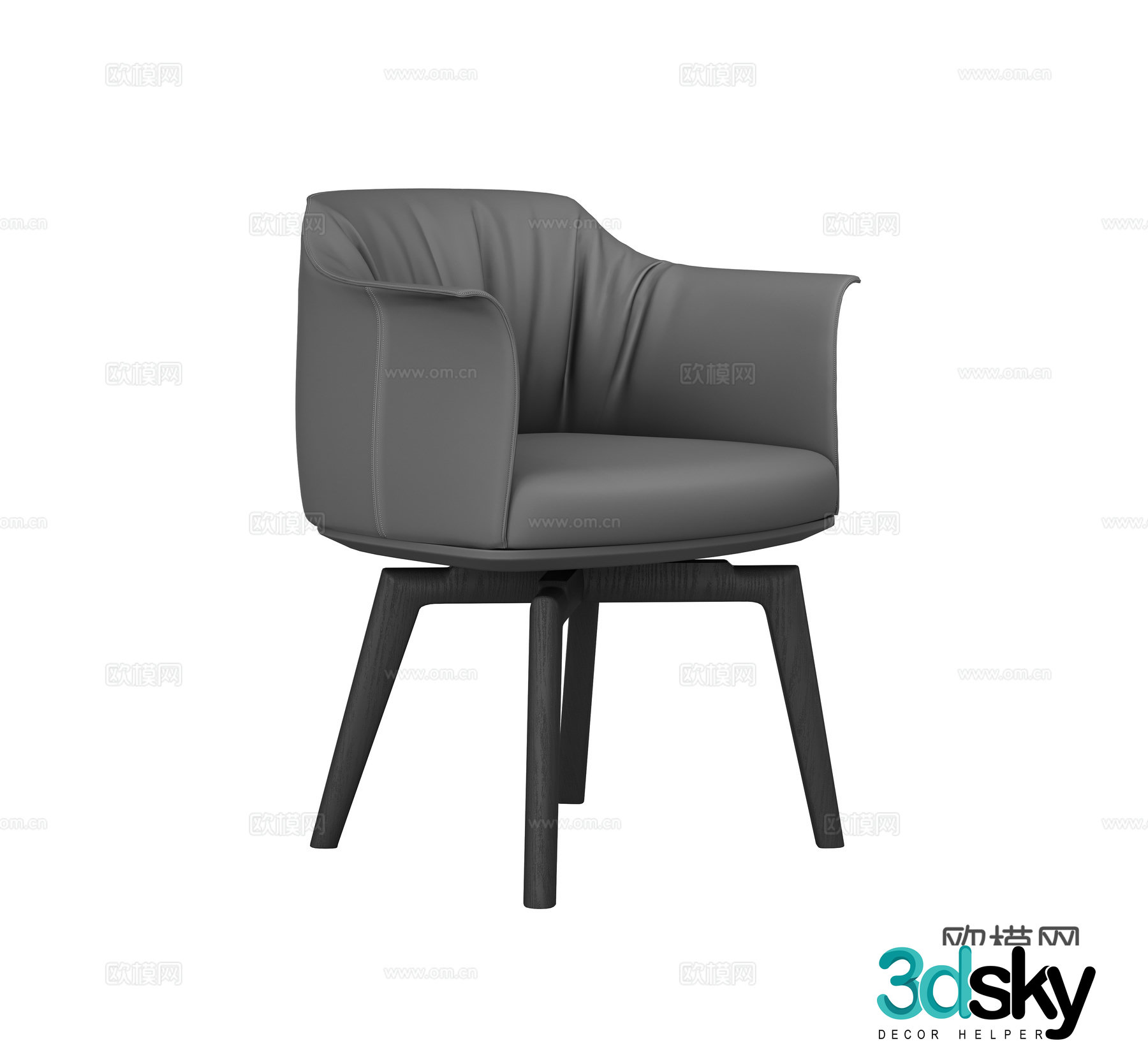 Italian style chair book chair single chair 3d model