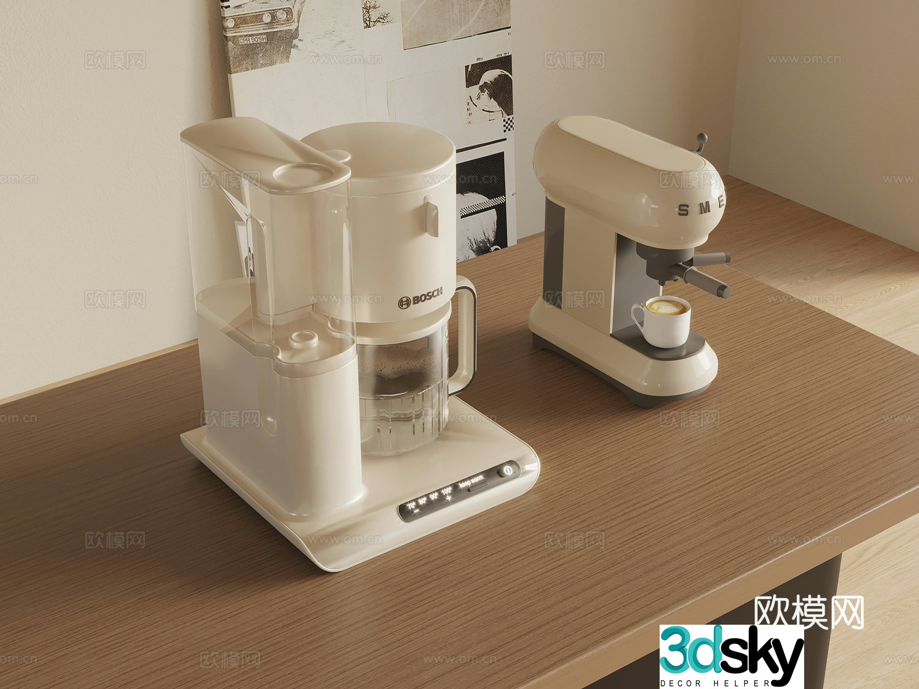 Modern coffee machine 3d model
