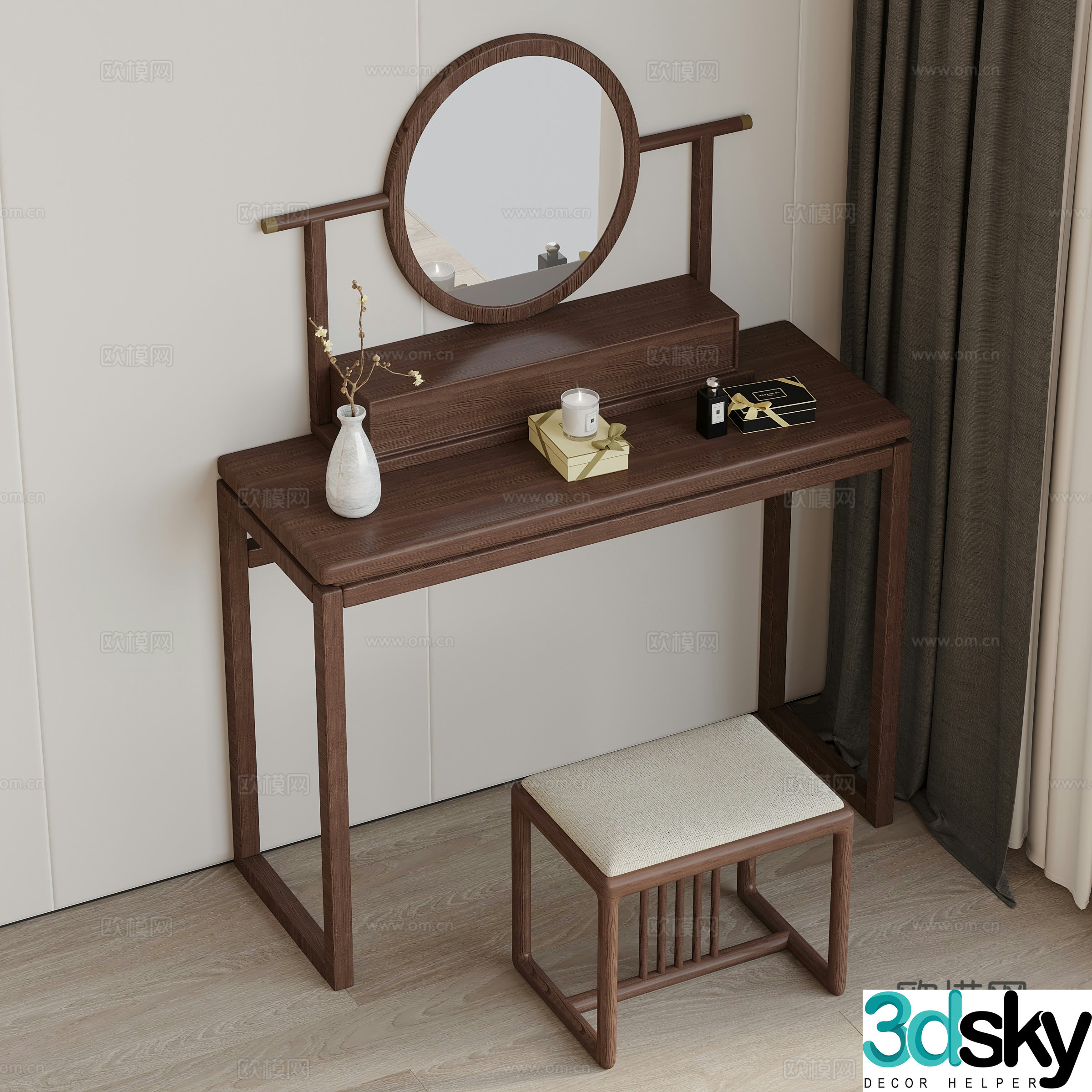 New Chinese style dresser 3d model