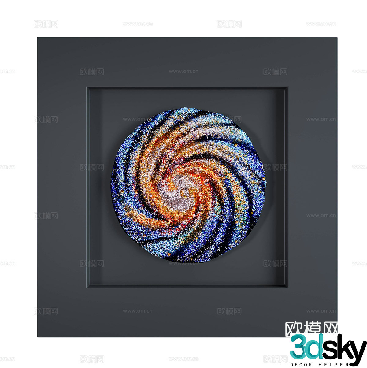 New Chinese style wall decoration hanging decoration 3d model