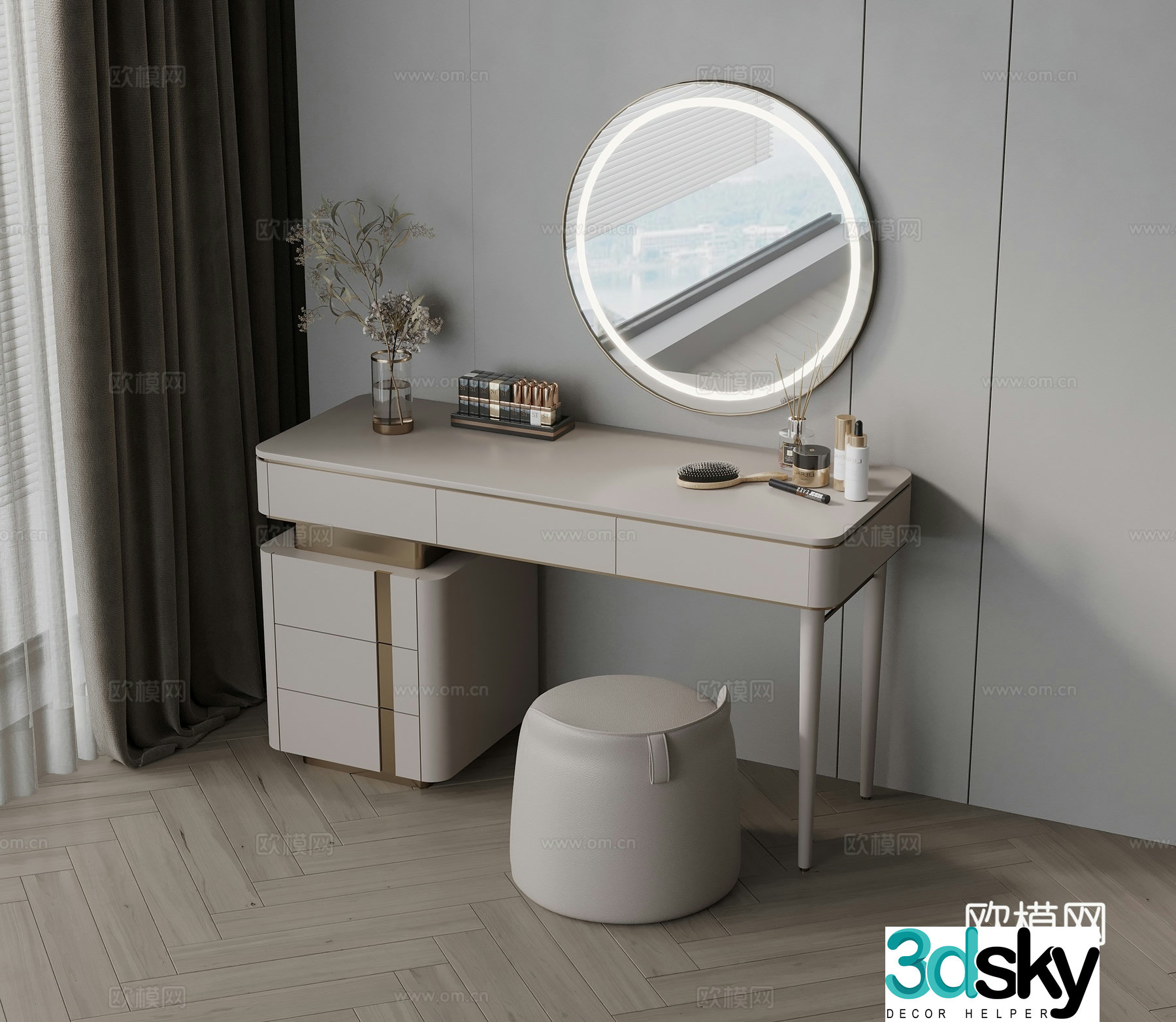 Modern dressing table 3d model