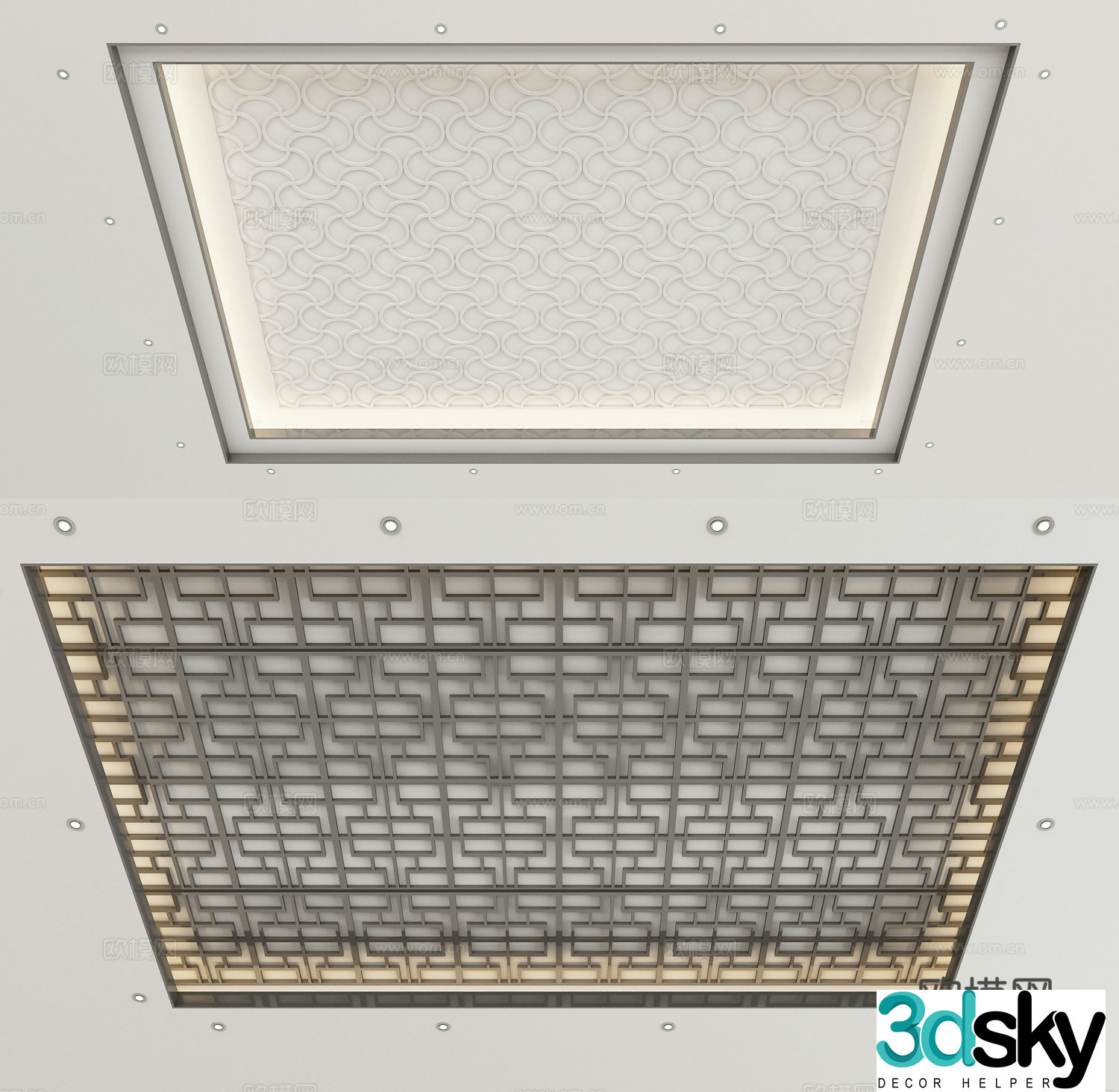 Modern ceiling geometric ceiling 3d model