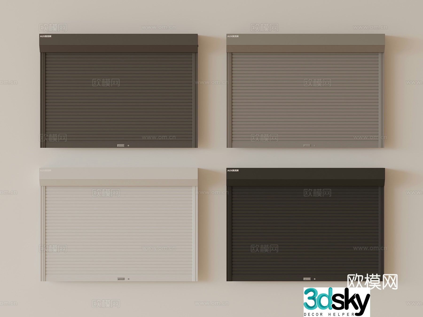 modern rolling shutter door rolling shutter garage door factory garage door 3d model