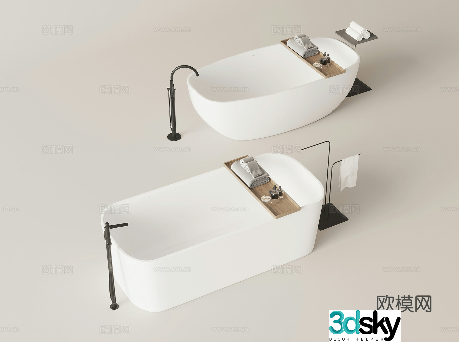 Modern bathtub 3d model