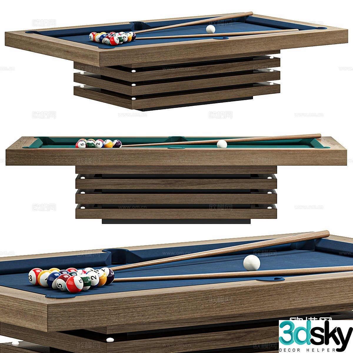 Pool table 3d model