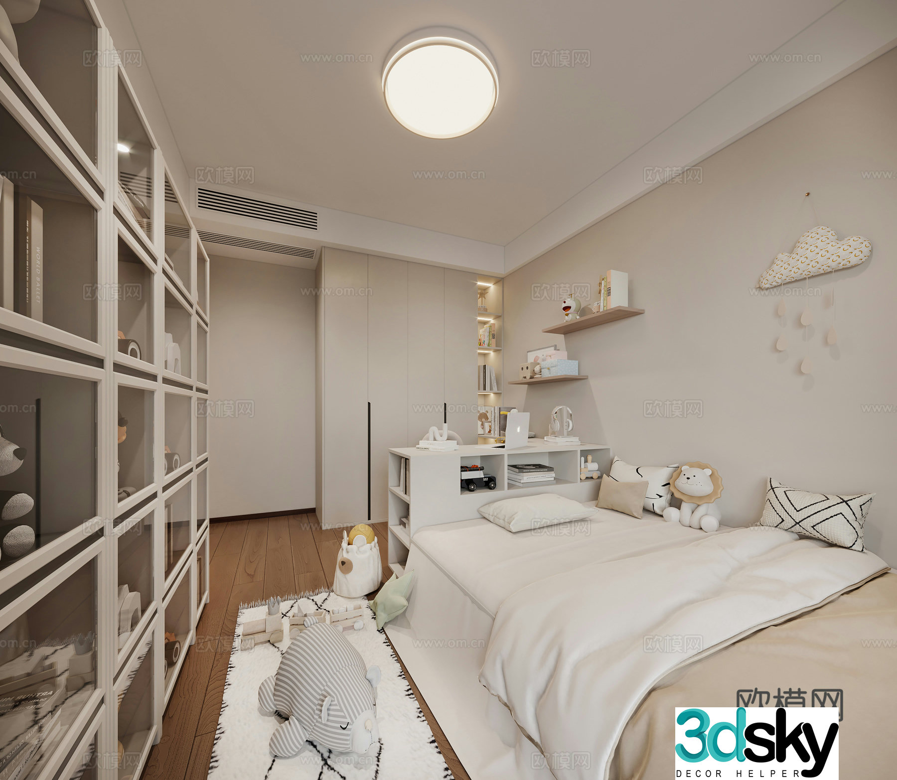 Modern children’s room 3d model