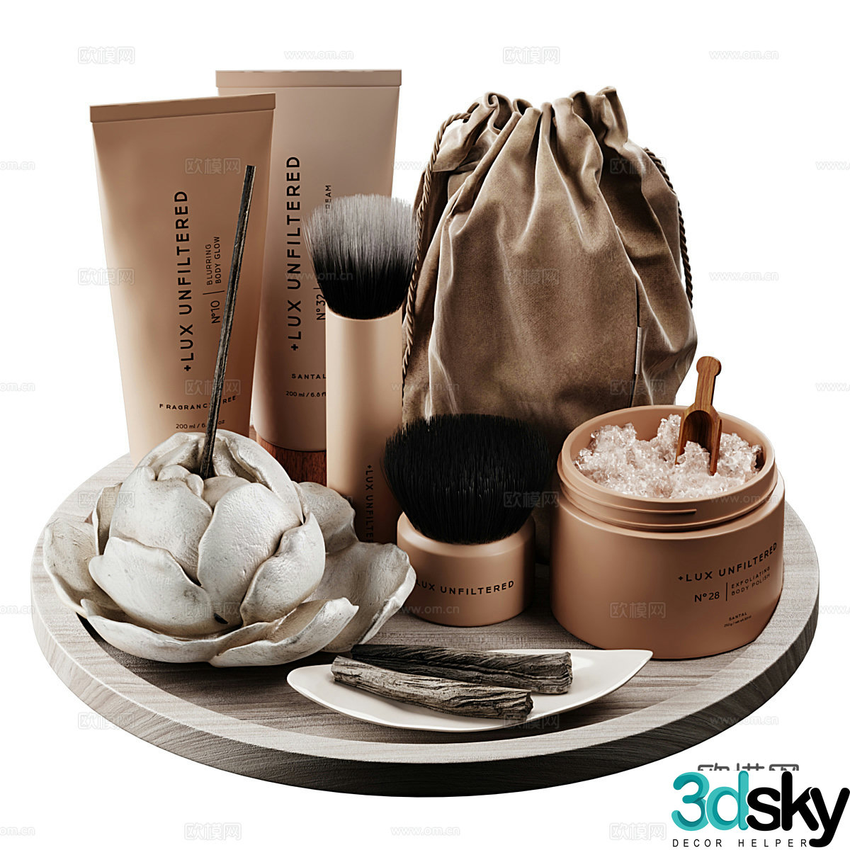 Detergent supplies cosmetics 3d model