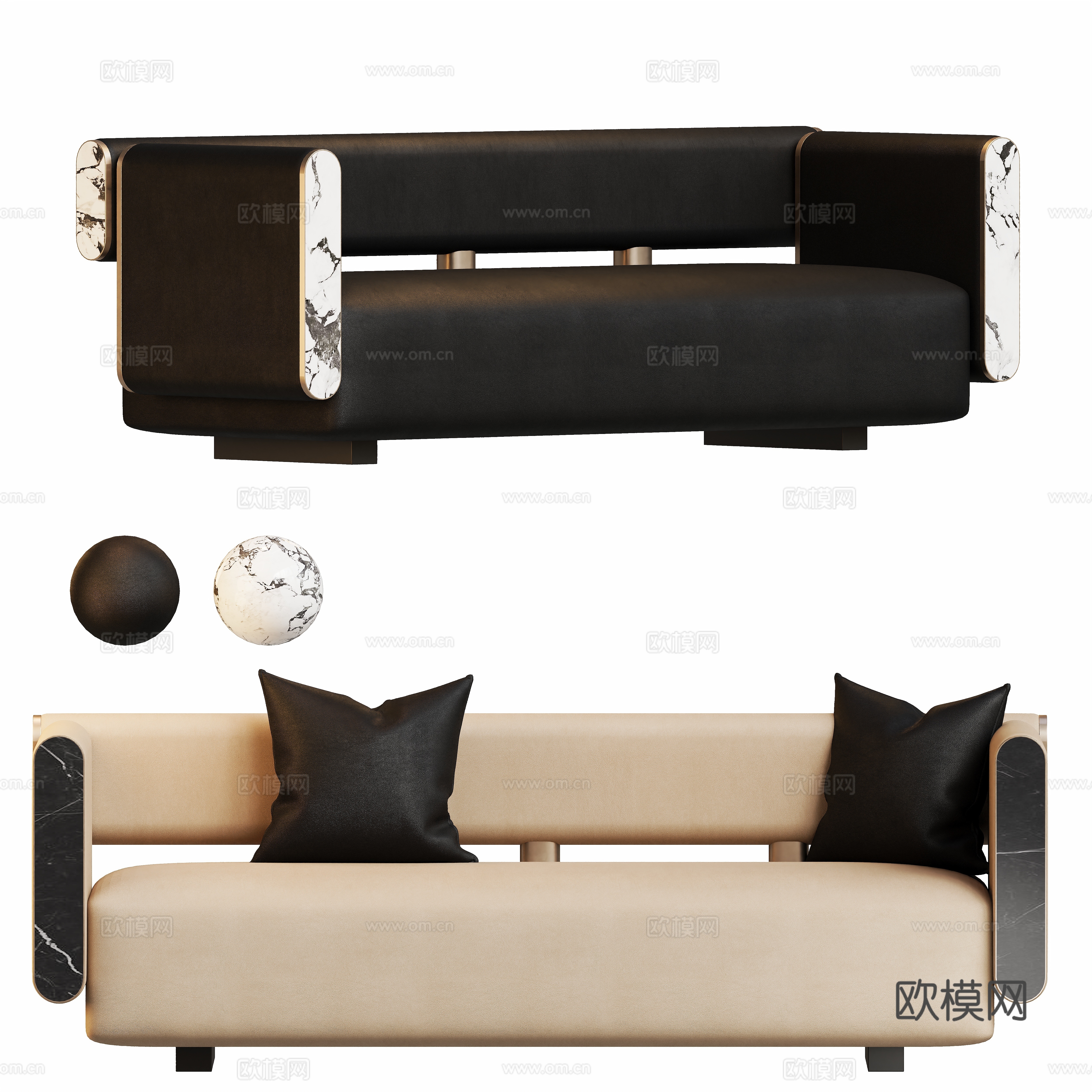 Modern love sofa 3d model