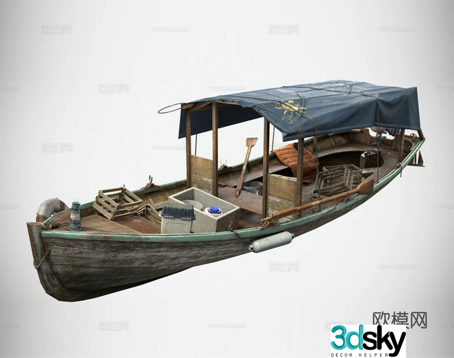 wooden ship passenger ship cruise ship fishing boat old ship broken ship ancient ship antique ship 3d model