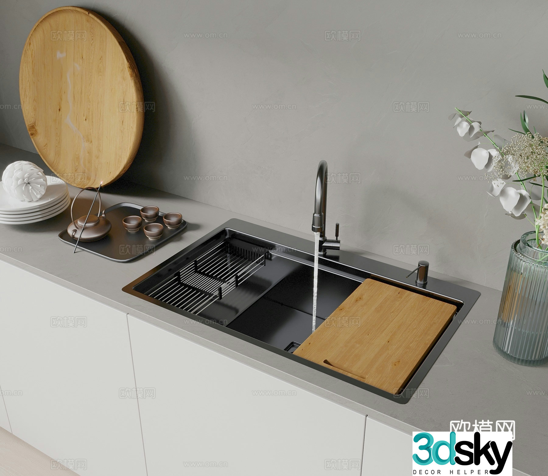 Modern washbasin basin sink 3d model