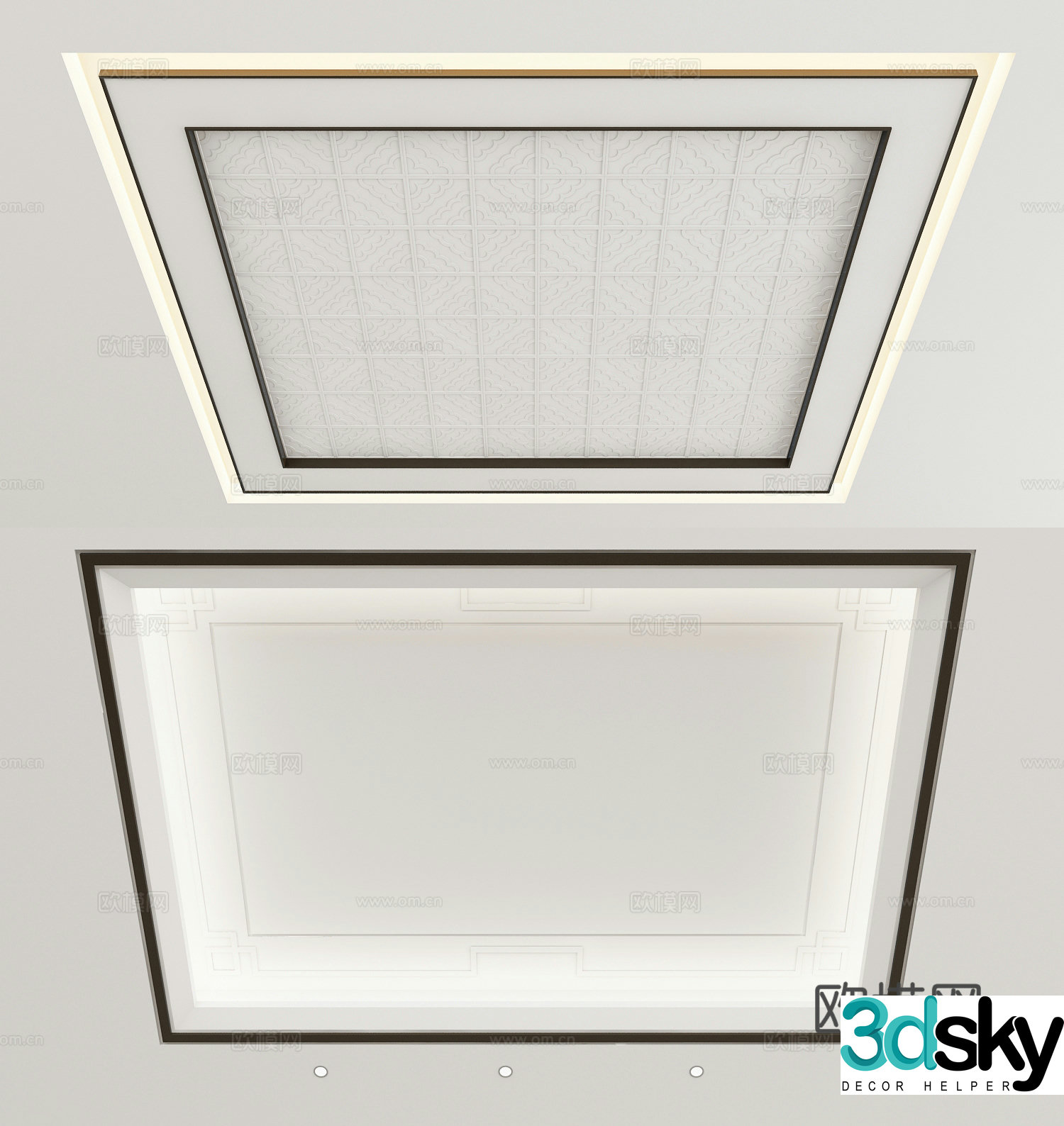 New Chinese style ceiling 3D model