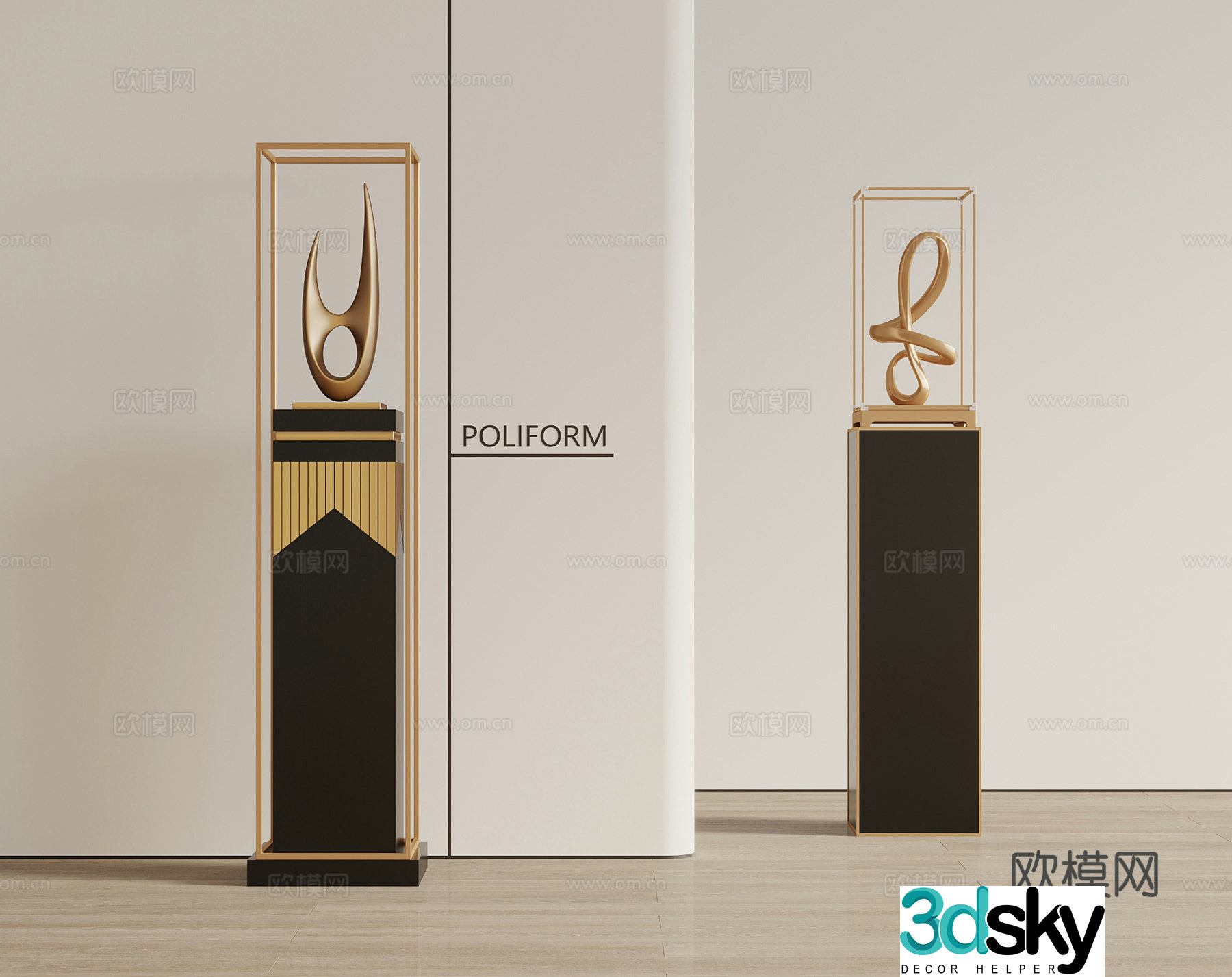 Modern art sculpture ornaments 3D model